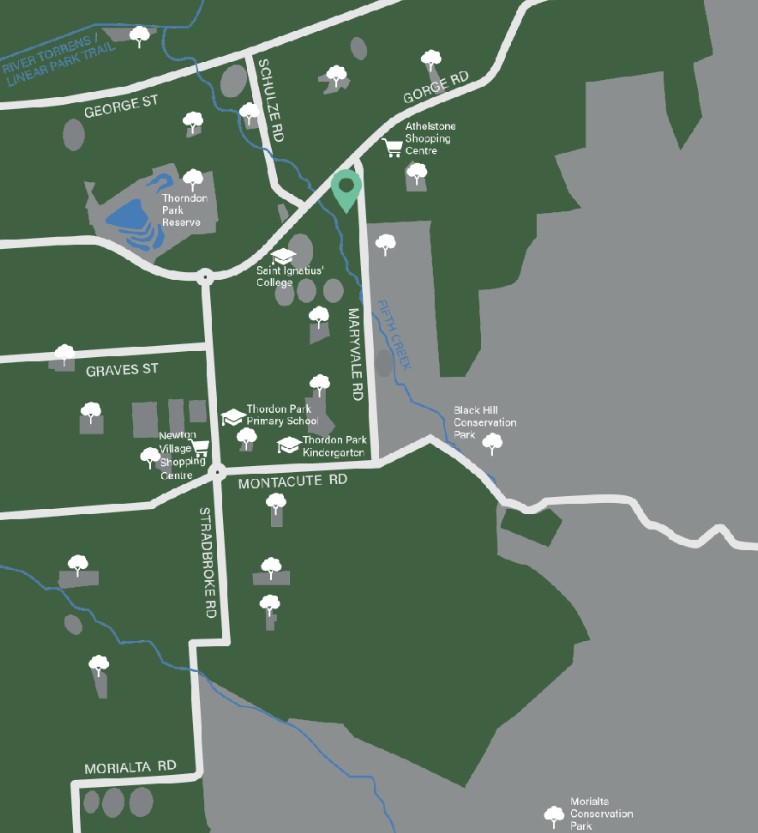 Verde in Athelstone Townhomes - Athelstone Location Map