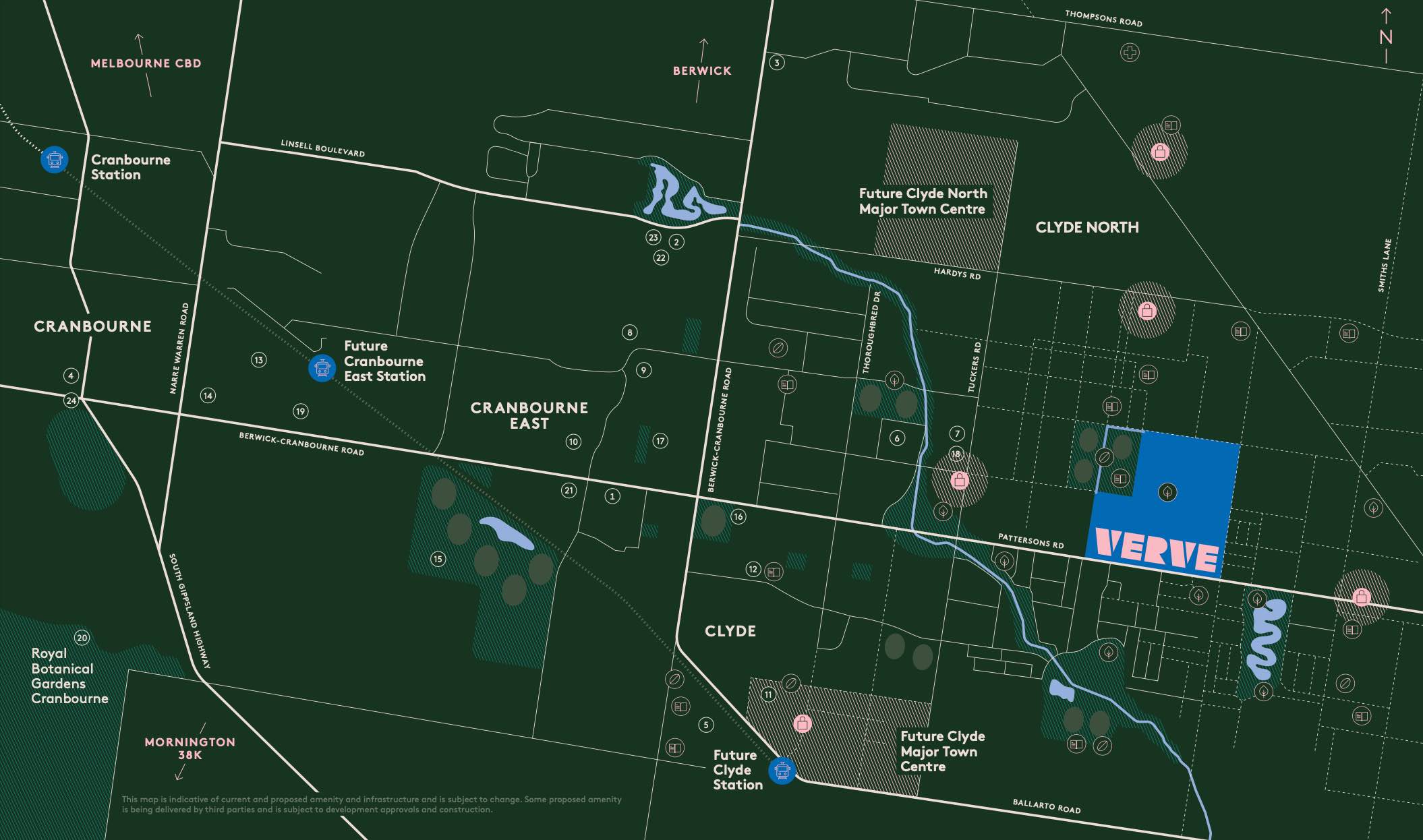 Verve Estate - Clyde North Location m Location Map
