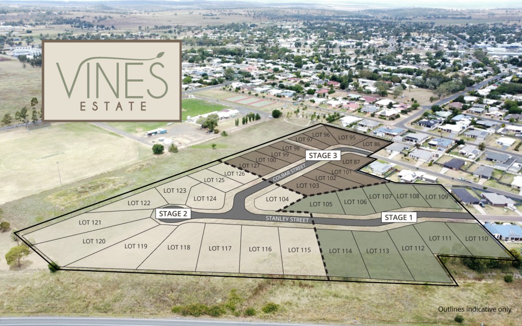 Vines Estate - Pittsworth Aerial