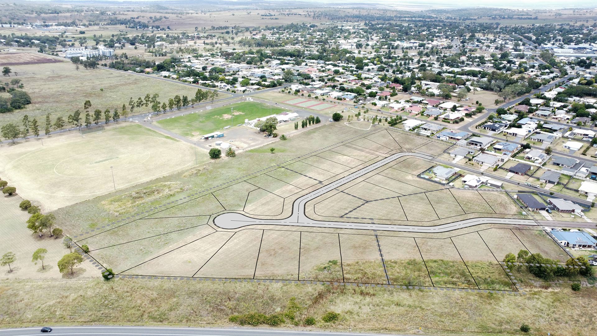Vines Estate - Pittsworth Aerial