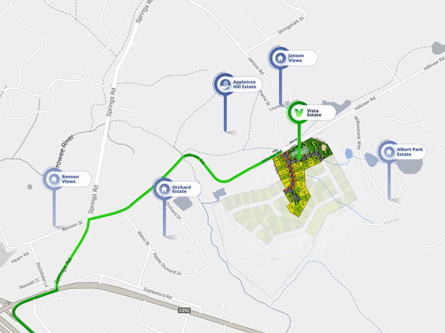 Vista Estate - Brown Hill Location m Location Map