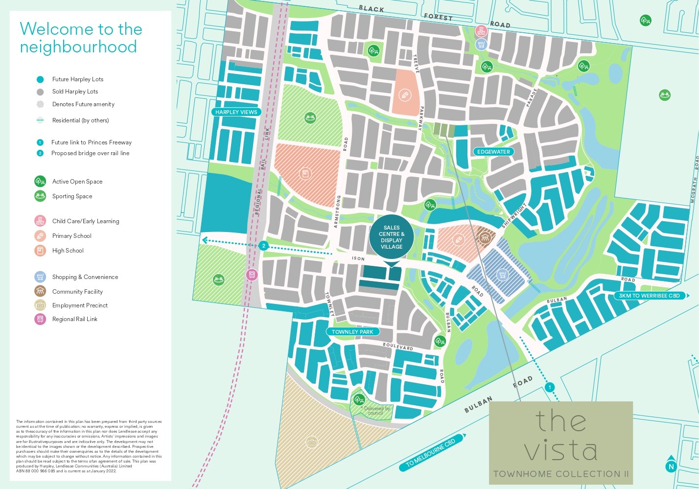 Vista Townhomes at Harpley - Werribee Location Map