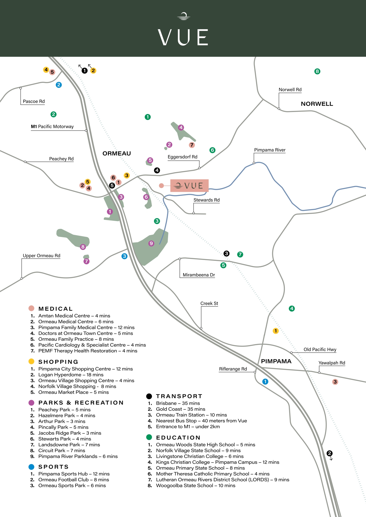 Vue Estate - Ormeau Location Map