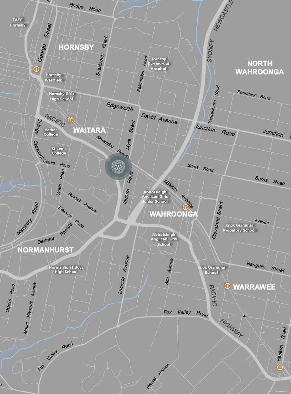 Wahroonga Gardens Estate - Wahroonga Location map