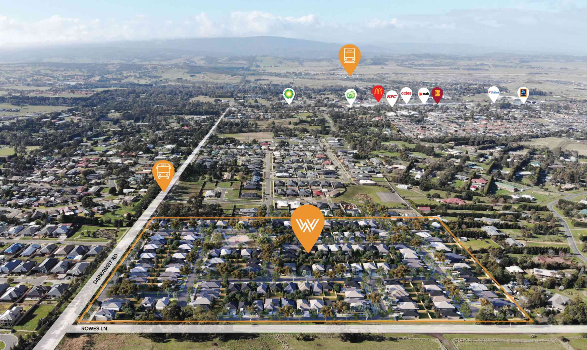Wallanbrae Estate Aerial
