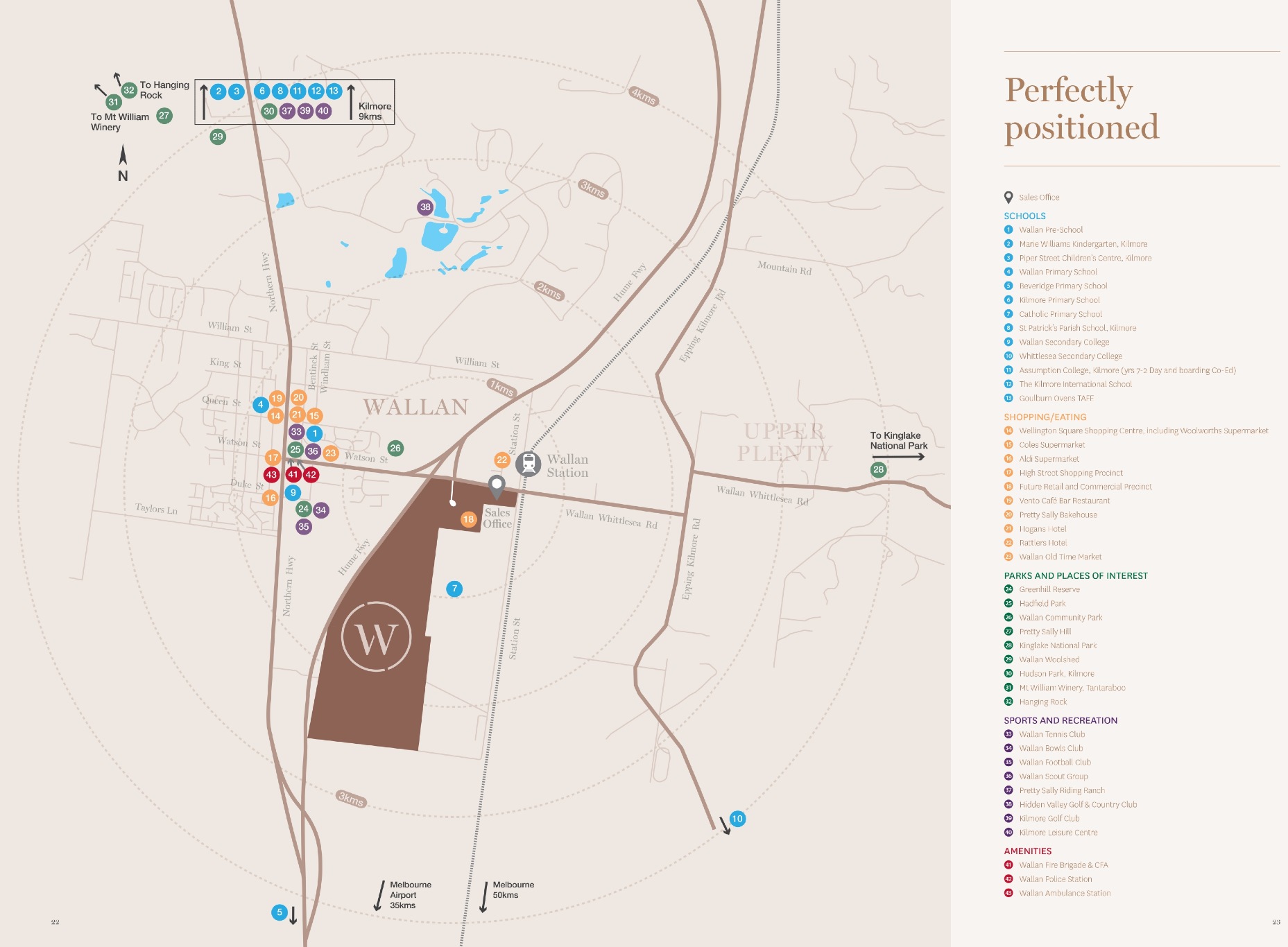 Wallara Waters Estate - Wall Location Map