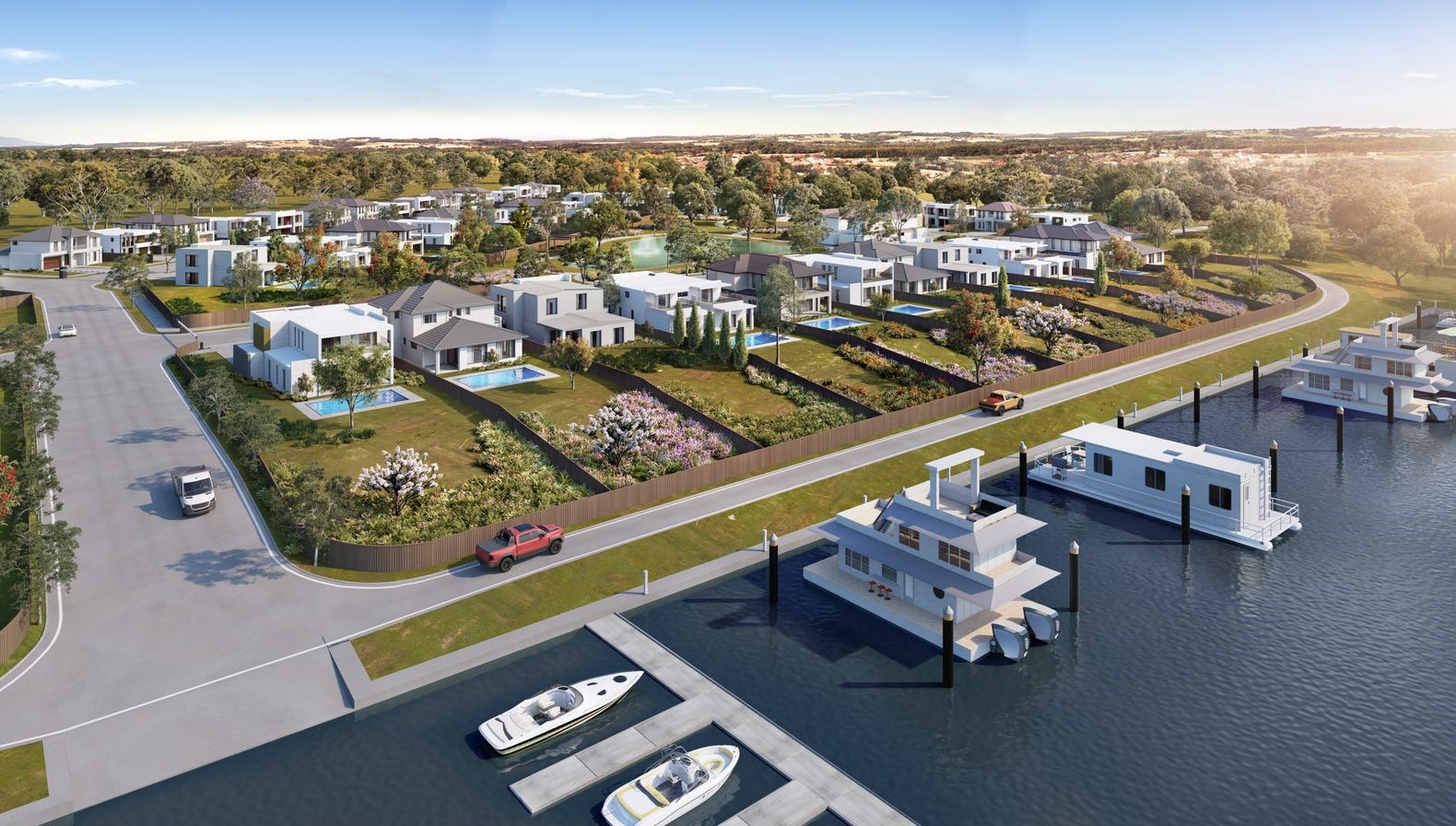 Waterfront Estate - Moama Render
