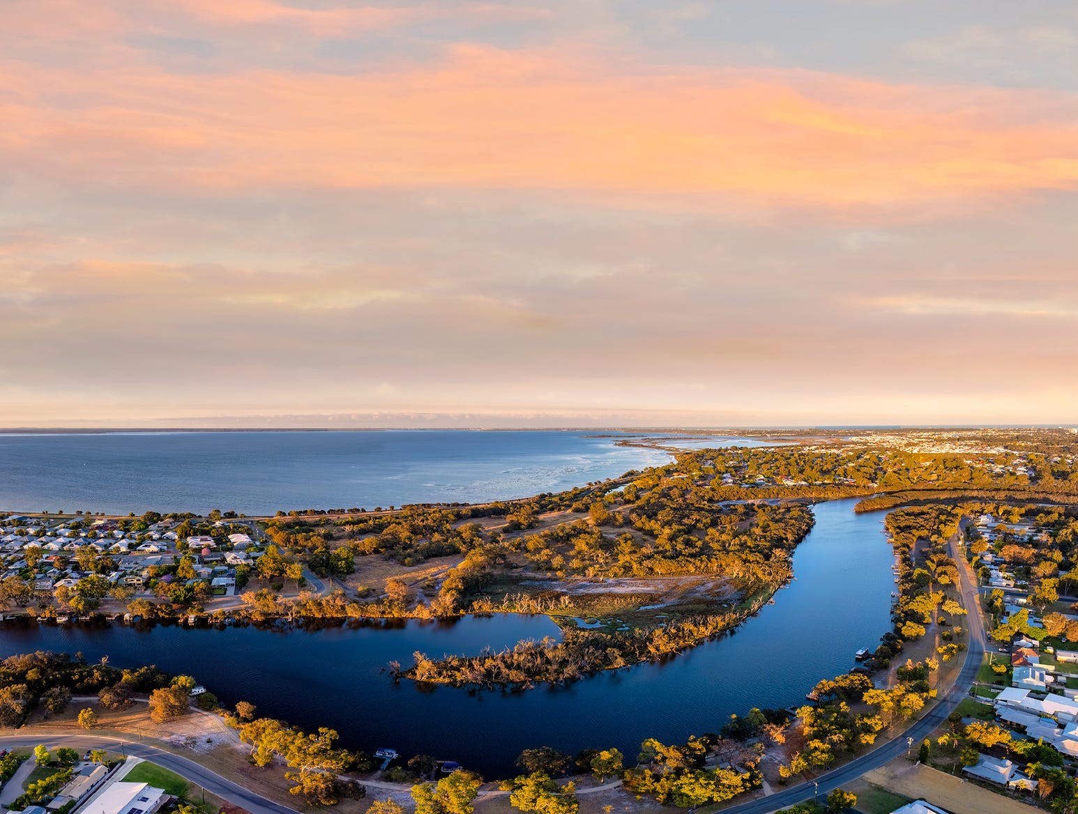 Waterways Private Estate - Coodanup Aerial