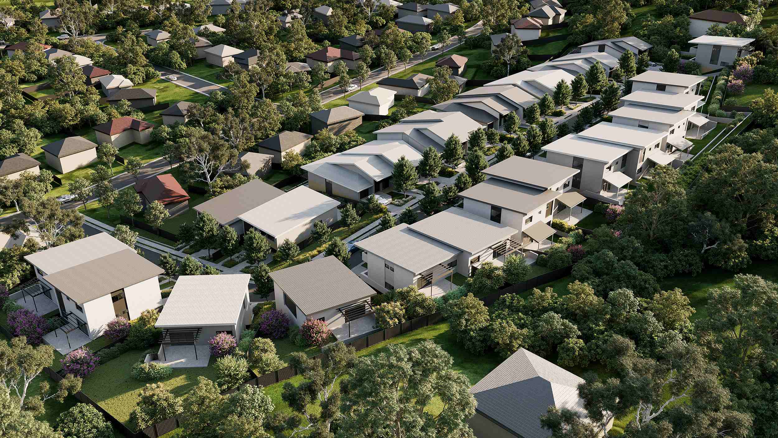 Wattle Glen Townhomes - Charlestown Aerial