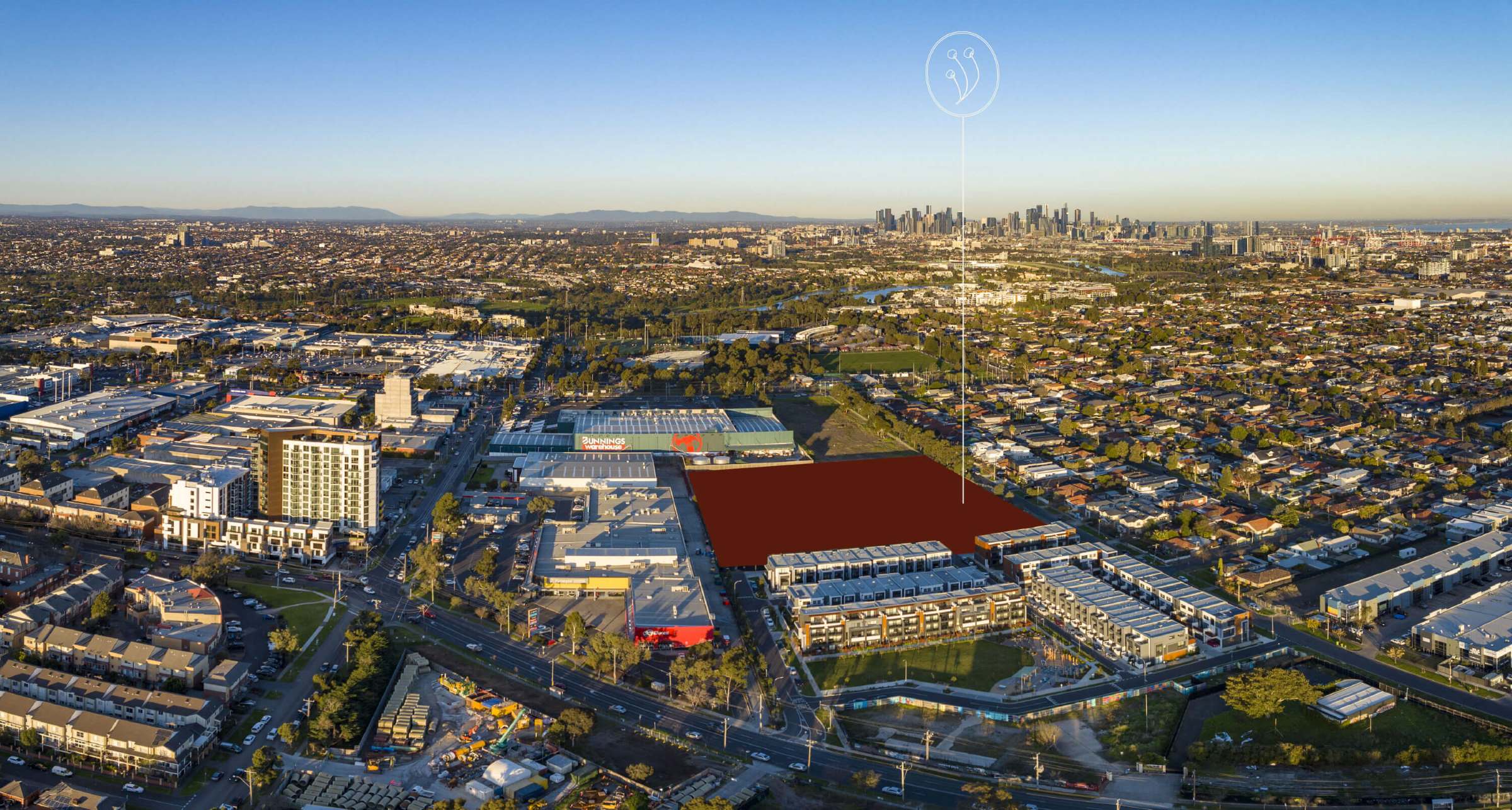 Wattle House Townhomes - Maidston Aerial