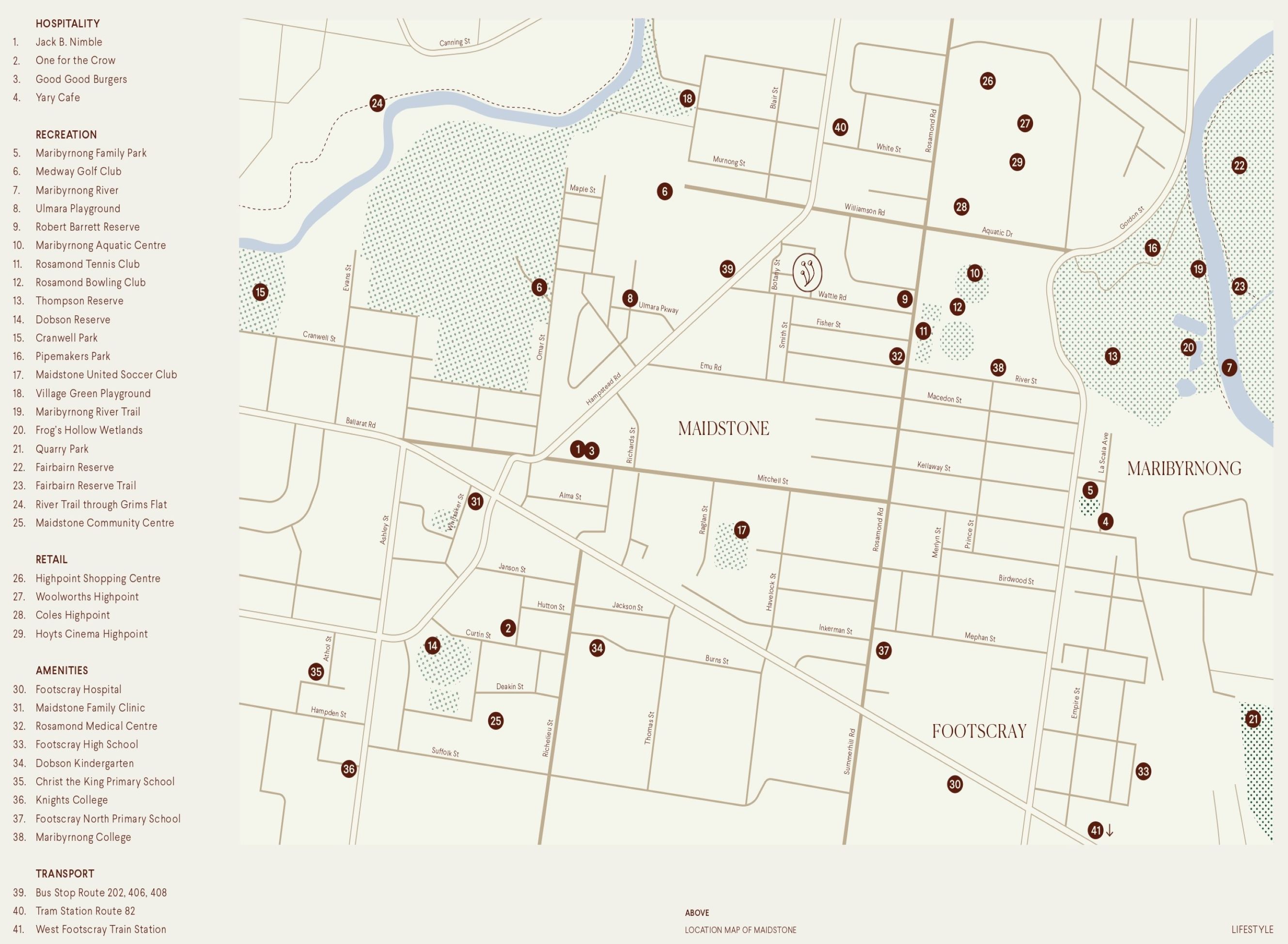 Wattle House Townhomes - Maidstone Location Map