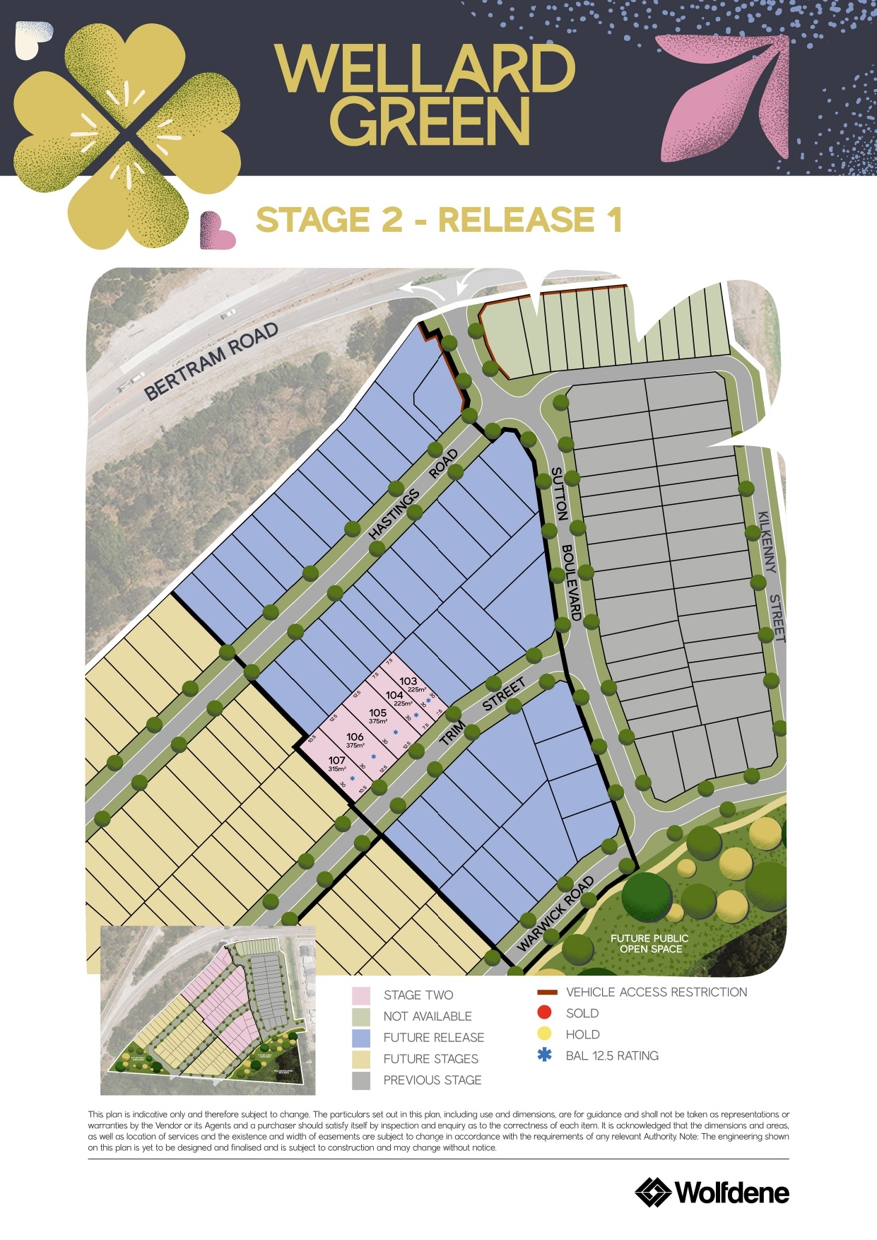 Wellard Green Estate - Wellard Release Map