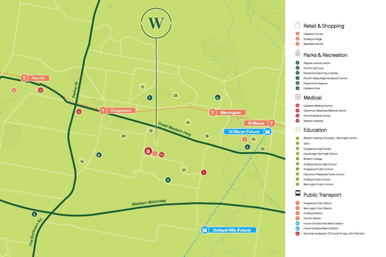Westwood Estate - Caddens Location Map