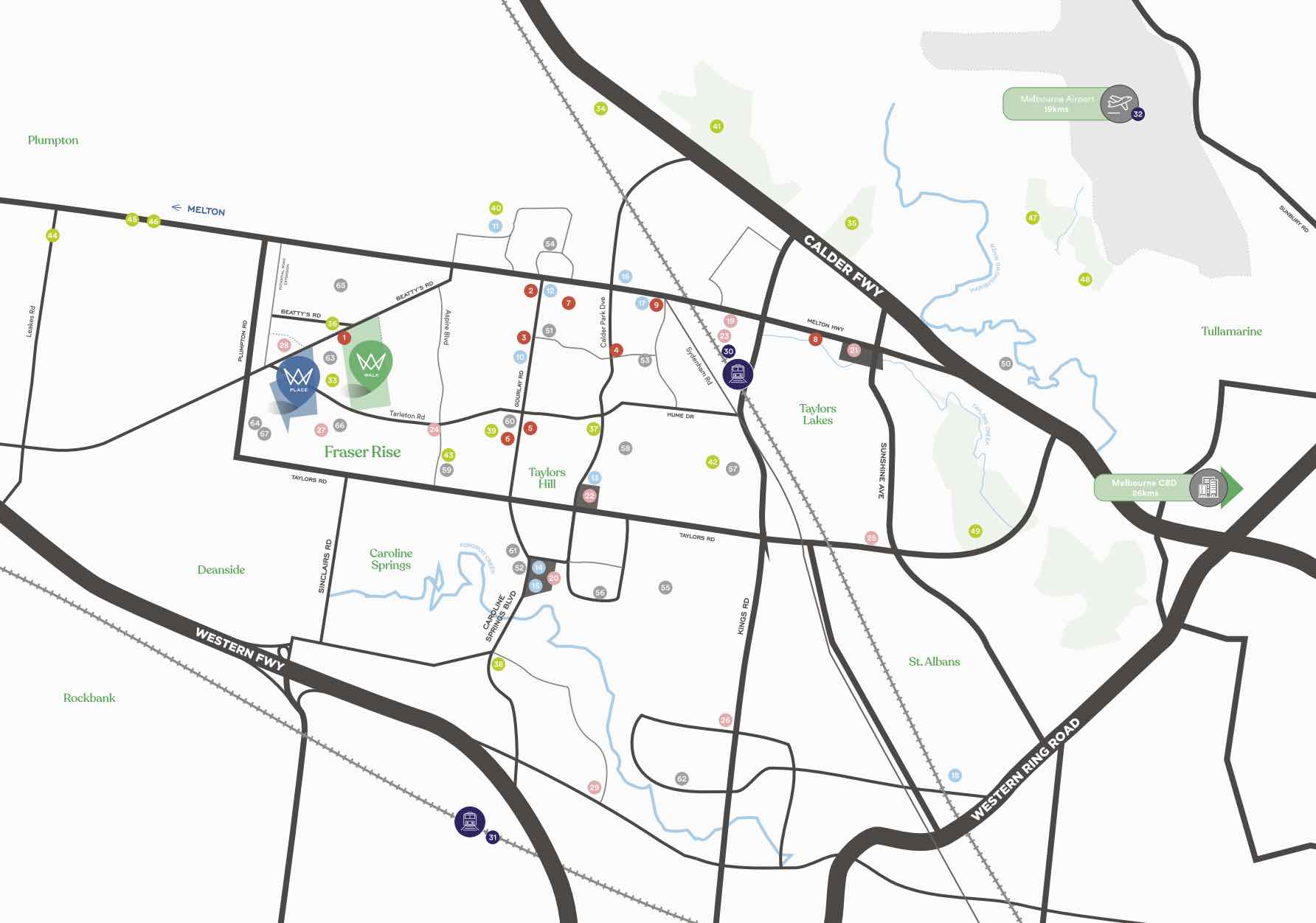 Westwood Estate - Fraser Rise Location m Location Map