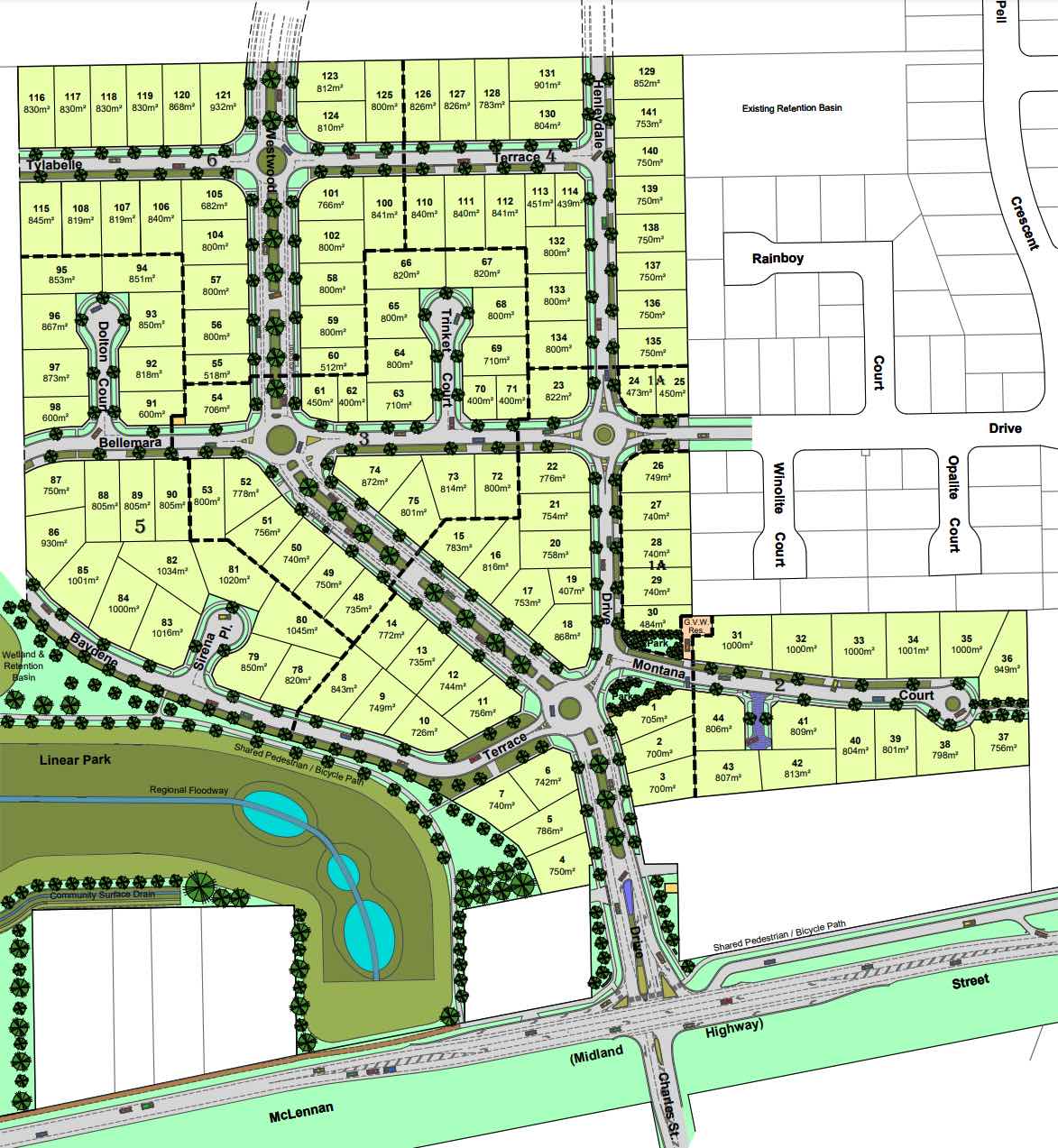 Westwood Run Estate - Mooroopna Masterplan_0