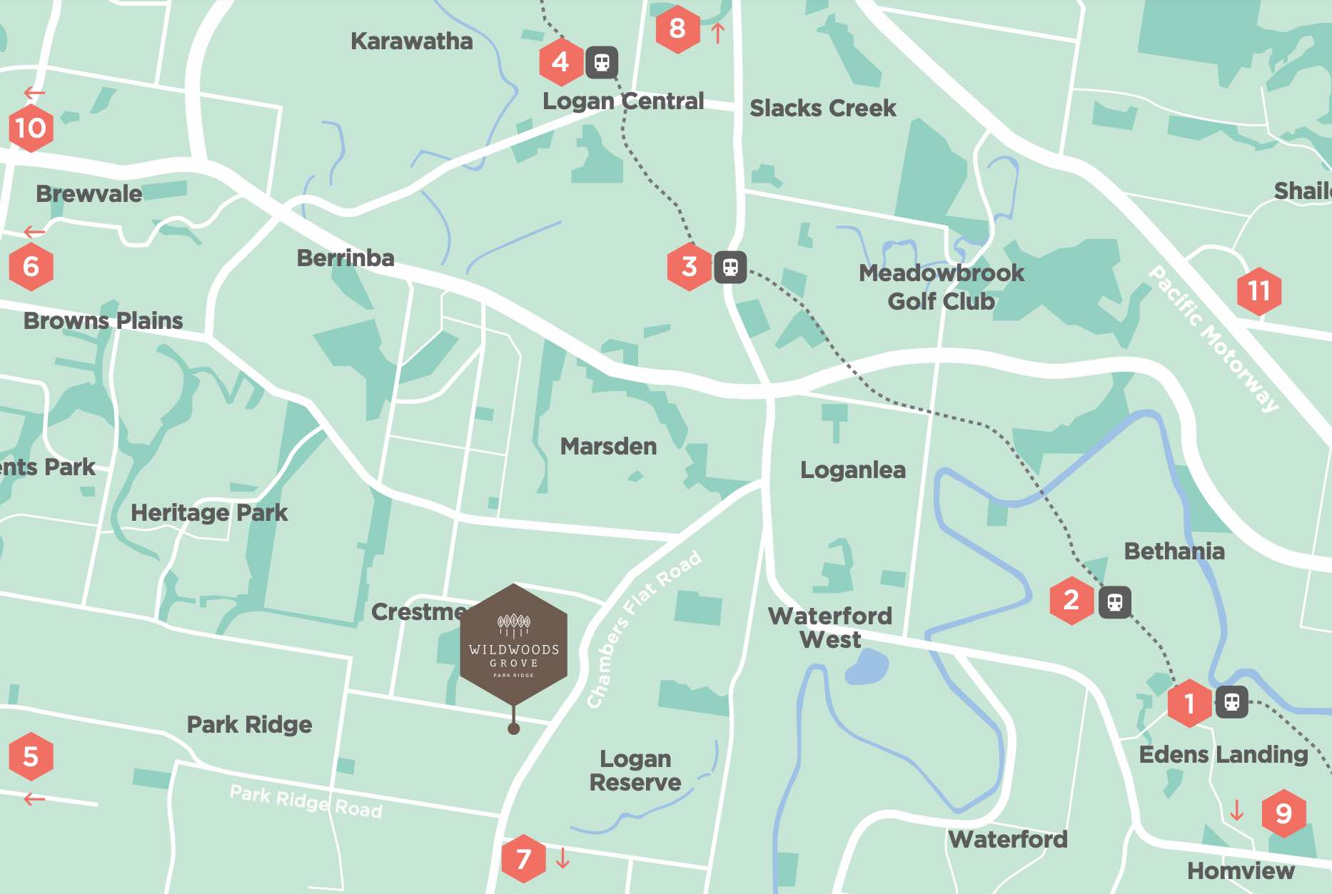 Wildwoods Grove Estate - Park Ridge Location map 2