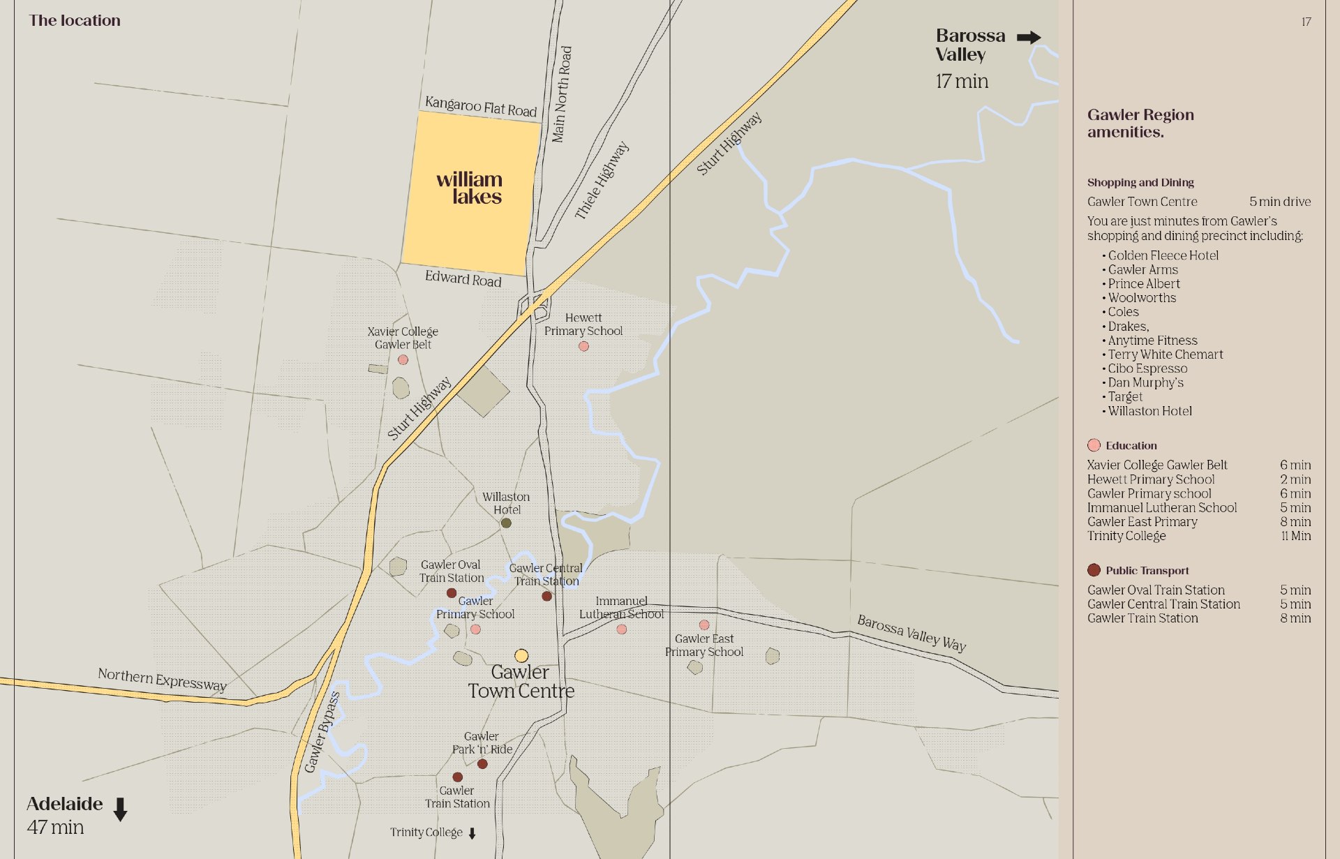 William Lakes Estate - Gawler Belt Location Location Map