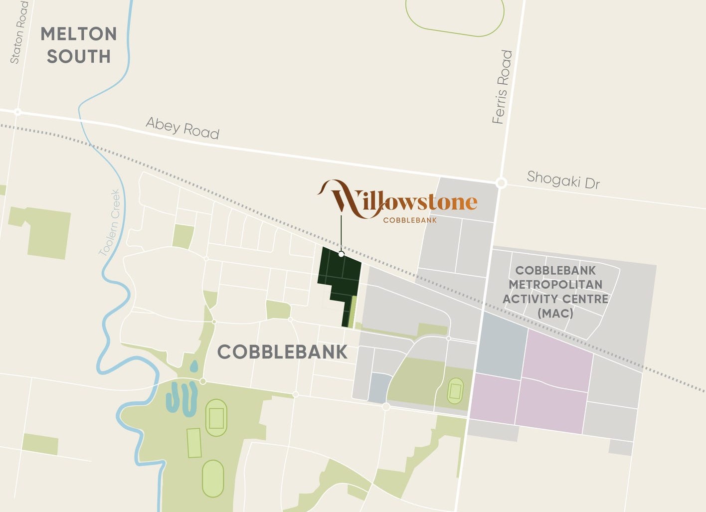 Willowstone Estate - Cobblebank Location Map