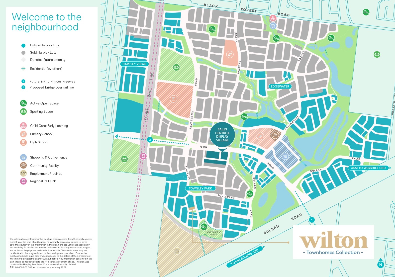 Wilton Townhomes at Harpley - Werribee Location Map