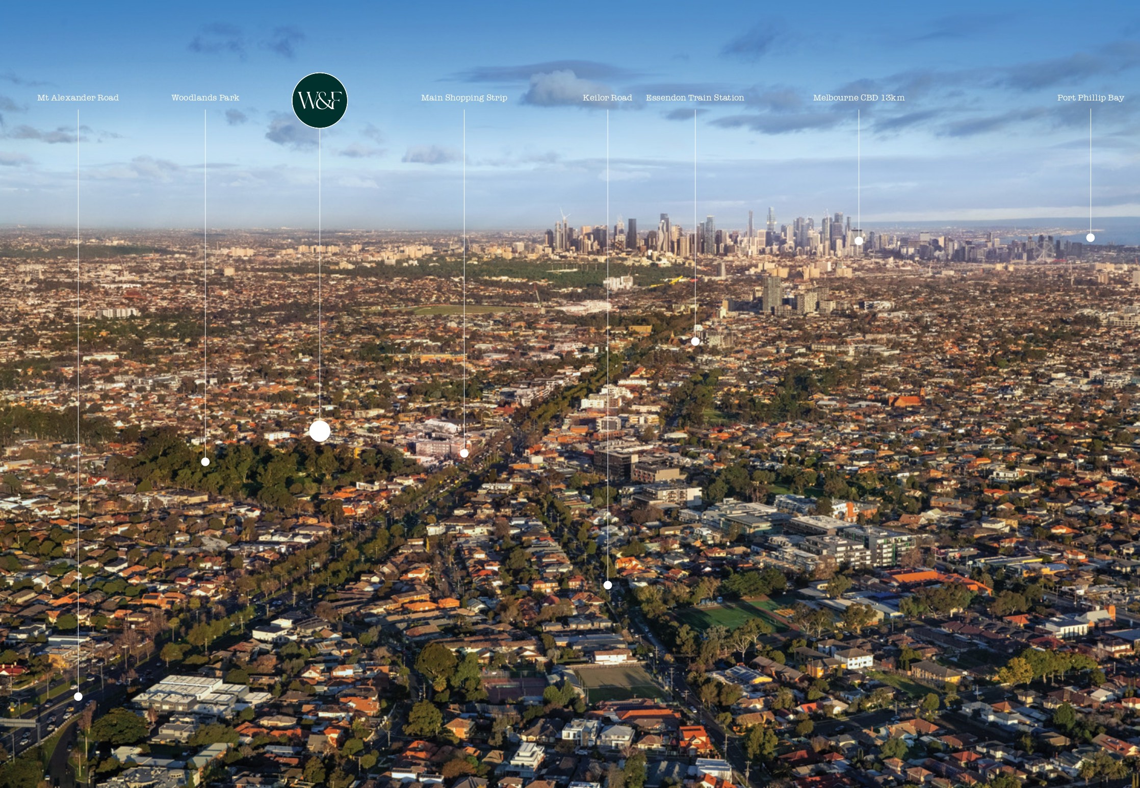 Wini & Fred Townhomes - Essendon Aerial