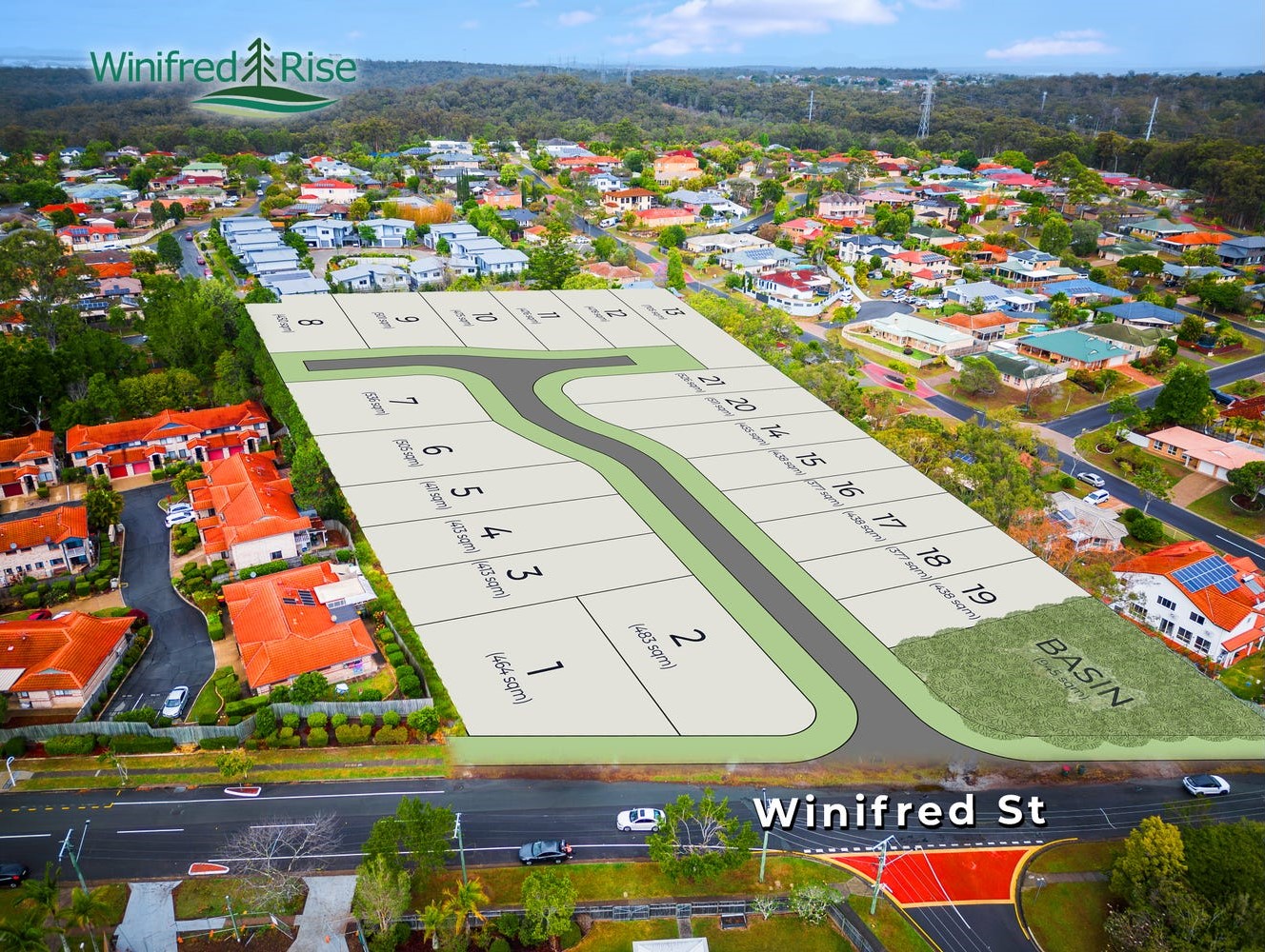 Winifred Rise Estate - Kuraby Aerial