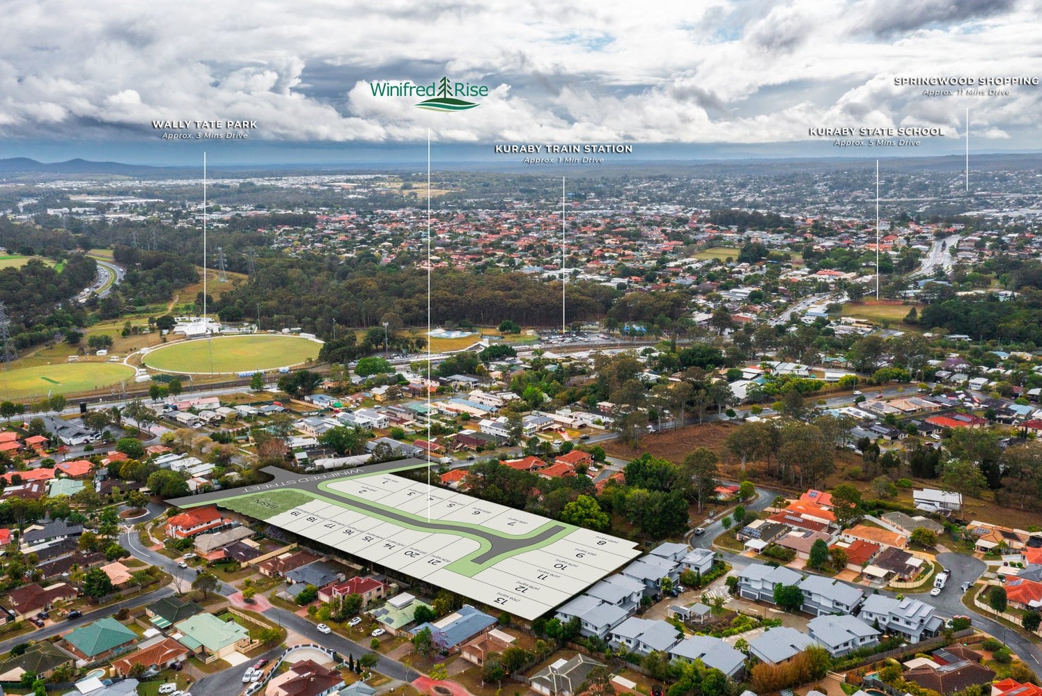 Winifred Rise Estate - Kuraby Aerial