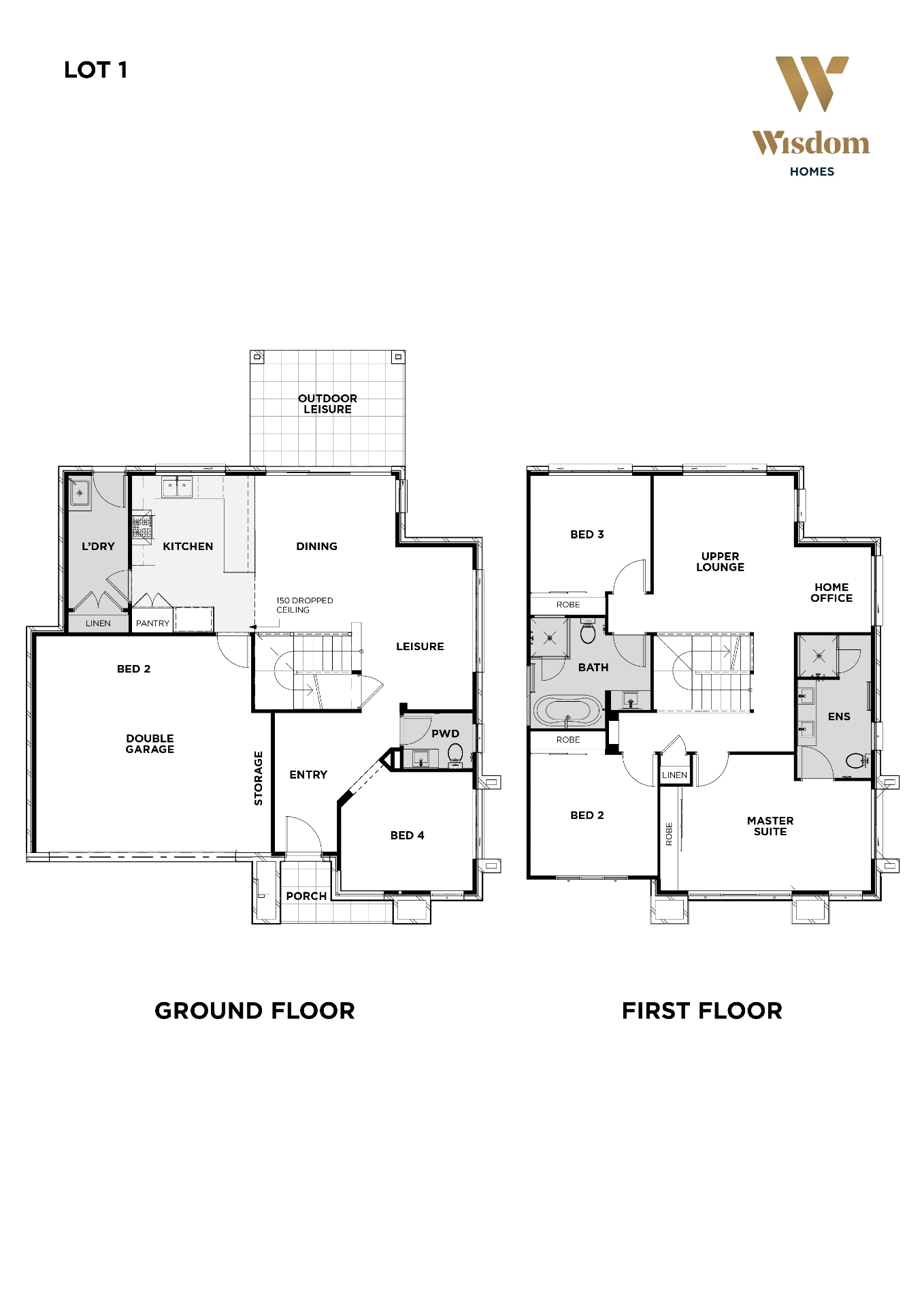 Wisdom Ready Built at Emerald Hills Estate - Leppington Lot 1 Floorplan