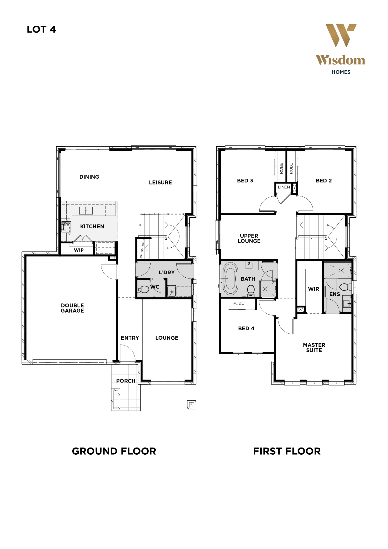 Wisdom Ready Built at Emerald Hills Estate - Leppington Lot 4 Floorplan