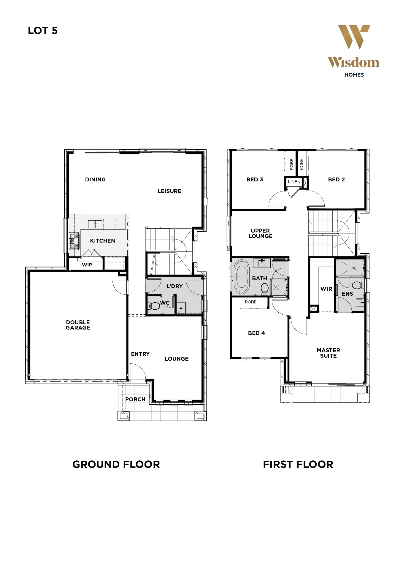 Wisdom Ready Built at Emerald Hills Estate - Leppington Lot 5 Floorplan