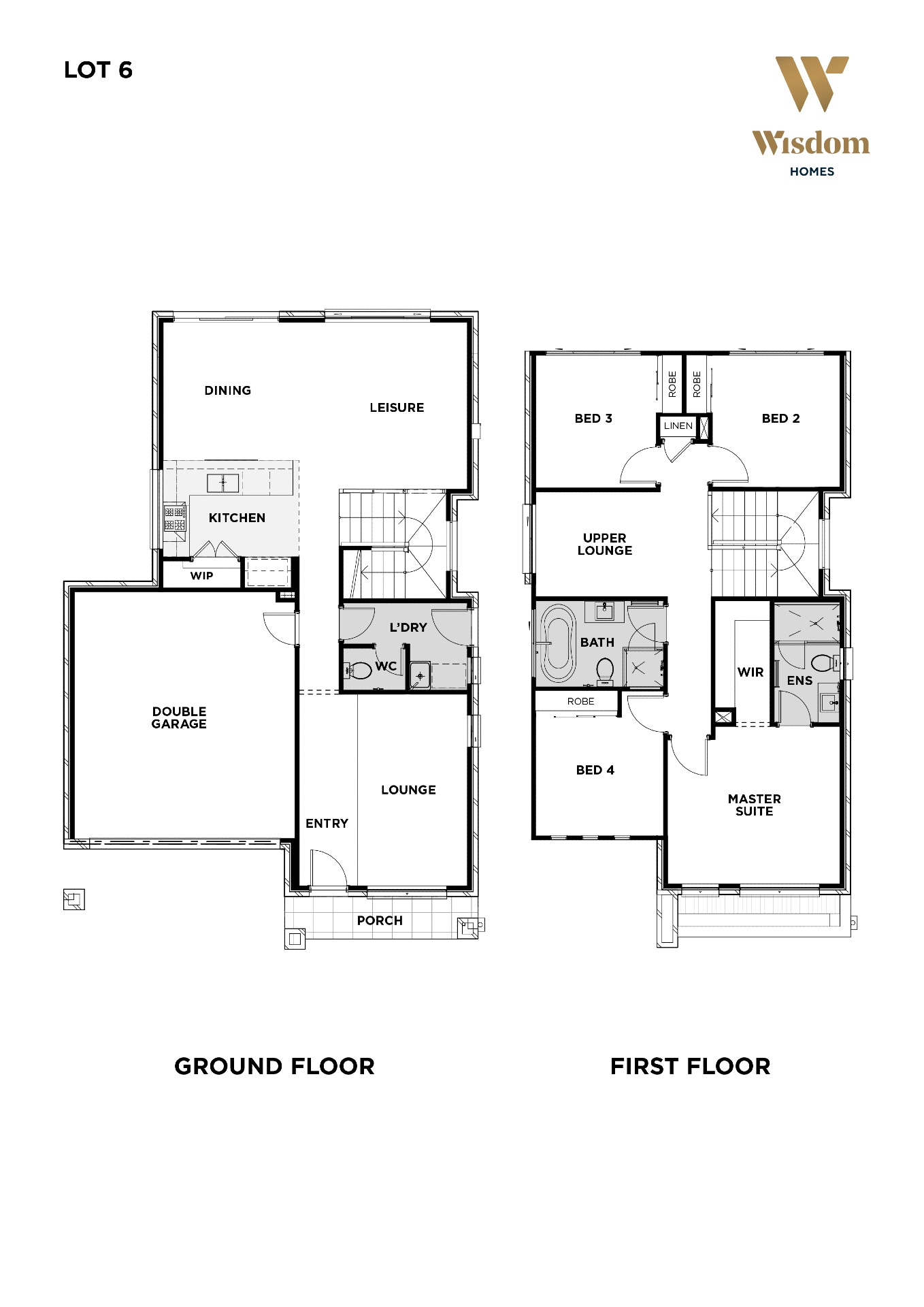 Wisdom Ready Built at Emerald Hills Estate - Leppington Lot 6 Floorplan