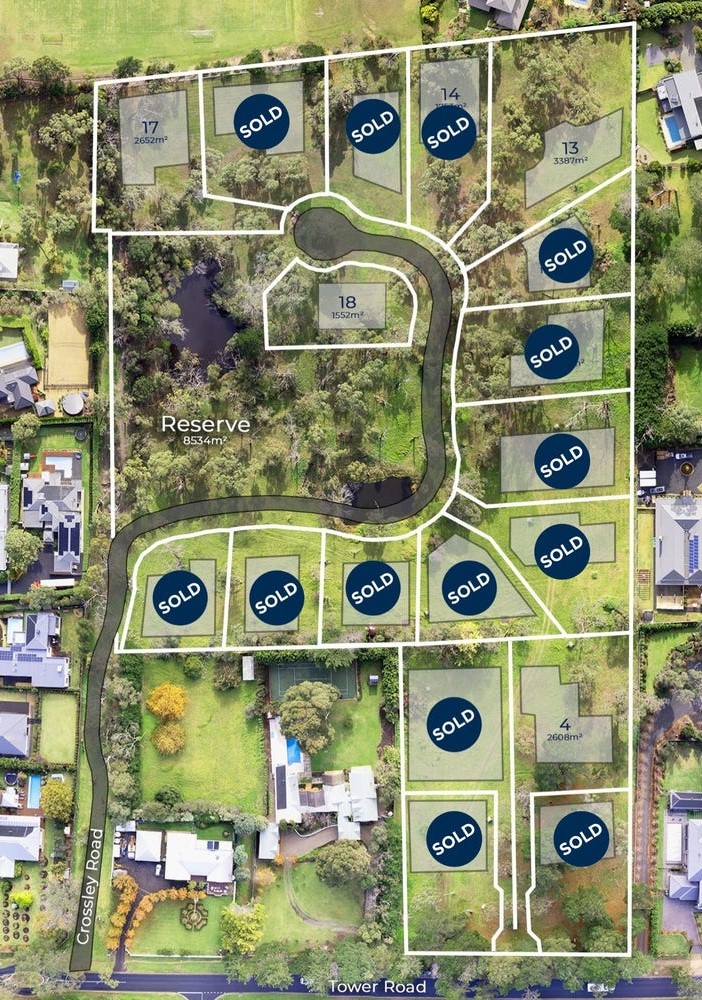 Wisteria Fields Estate - Mount Eliza Aerial