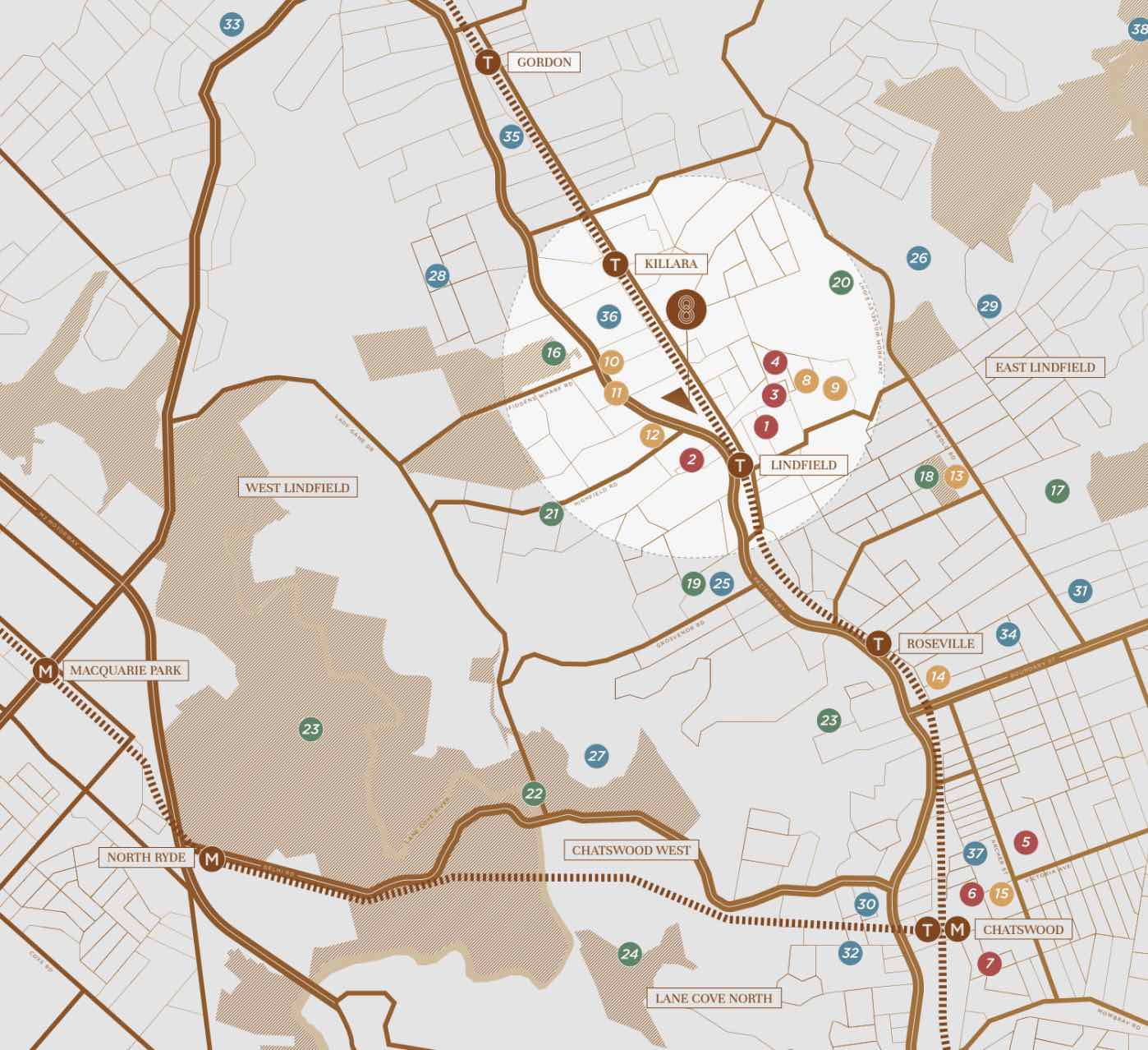 Wolseley Eight Estate - Lindfield Location map