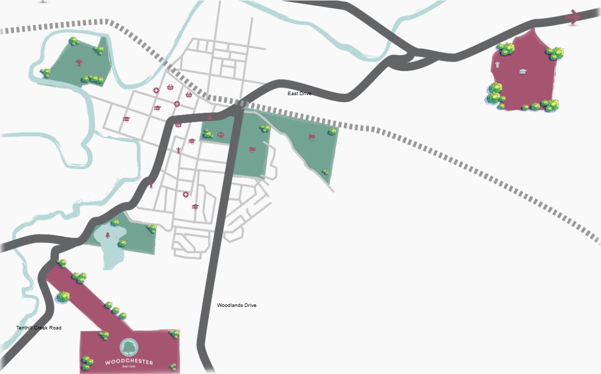 Woodchester Estate - Gatton Location Map