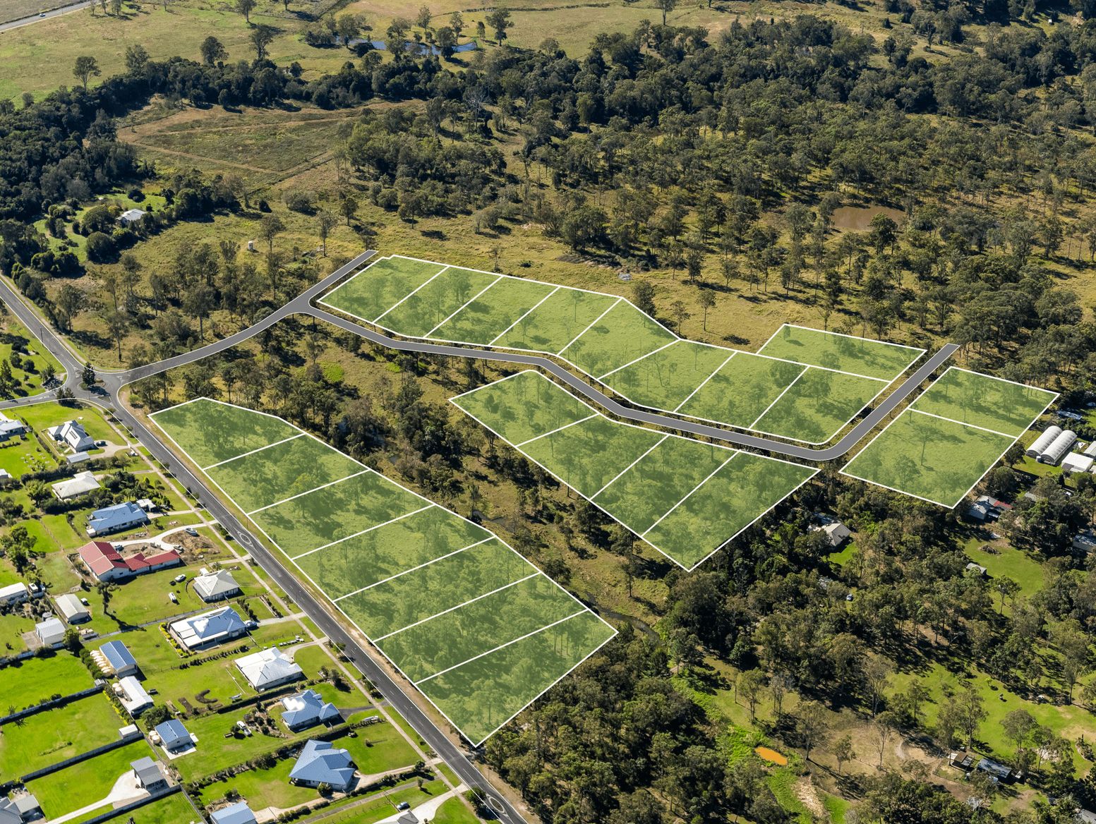 Woodford Pastures Estate - Woodford Aerial