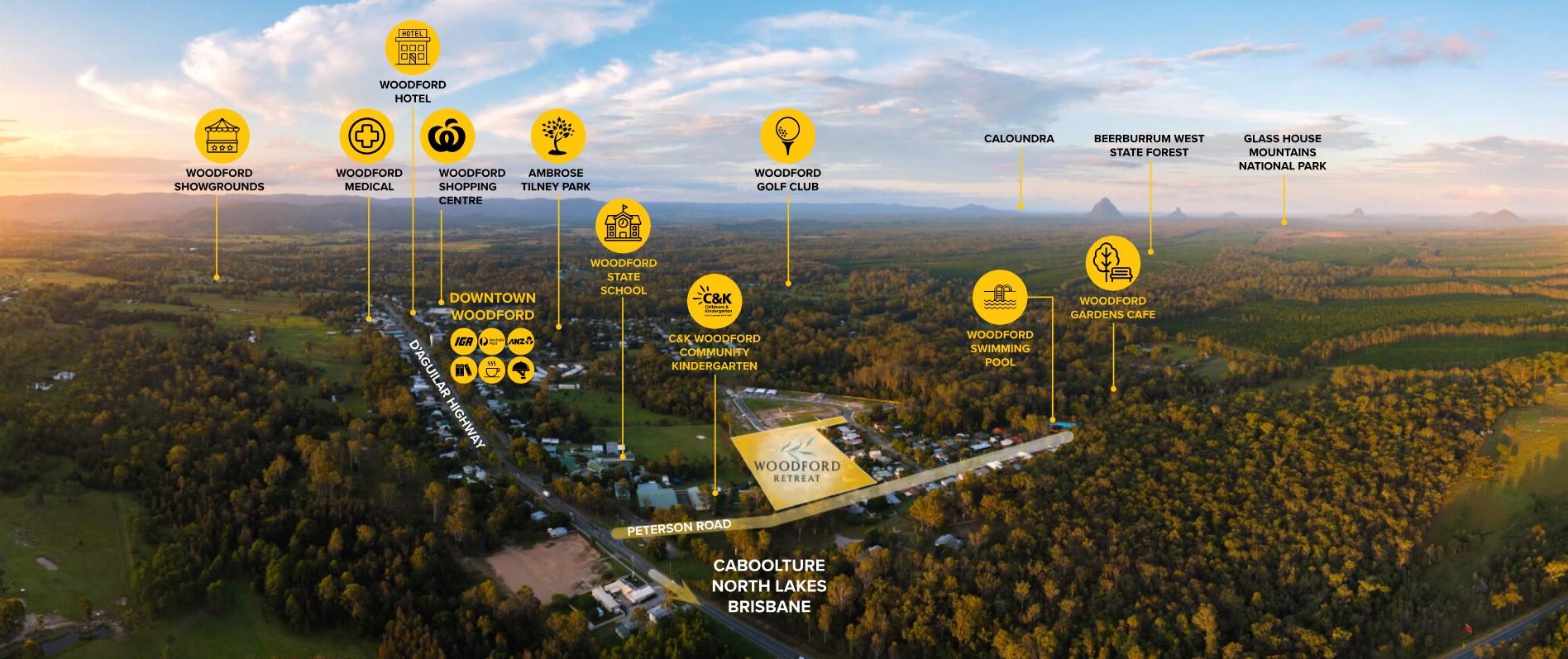 Woodford Retreat - Woodford Aerial