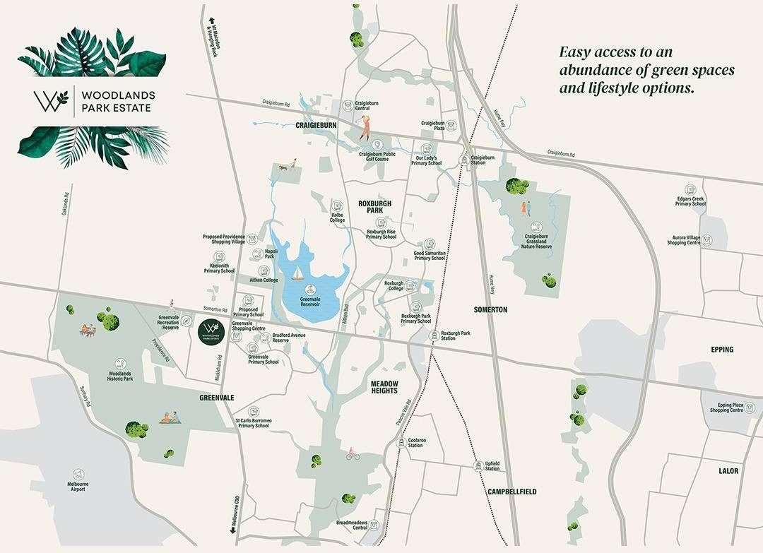 Woodlands Park Estate - Greenvale Location Map