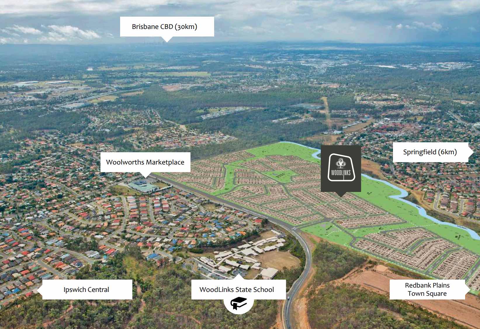 Woodlinks Village - Collingwood Park Aerial
