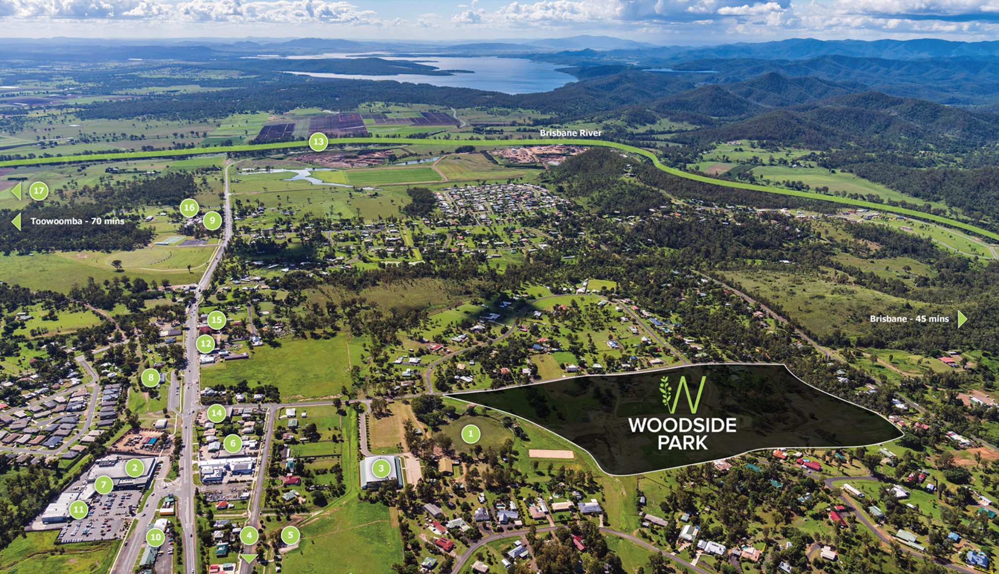 Woodside Park Estate - Fernvale Aerial