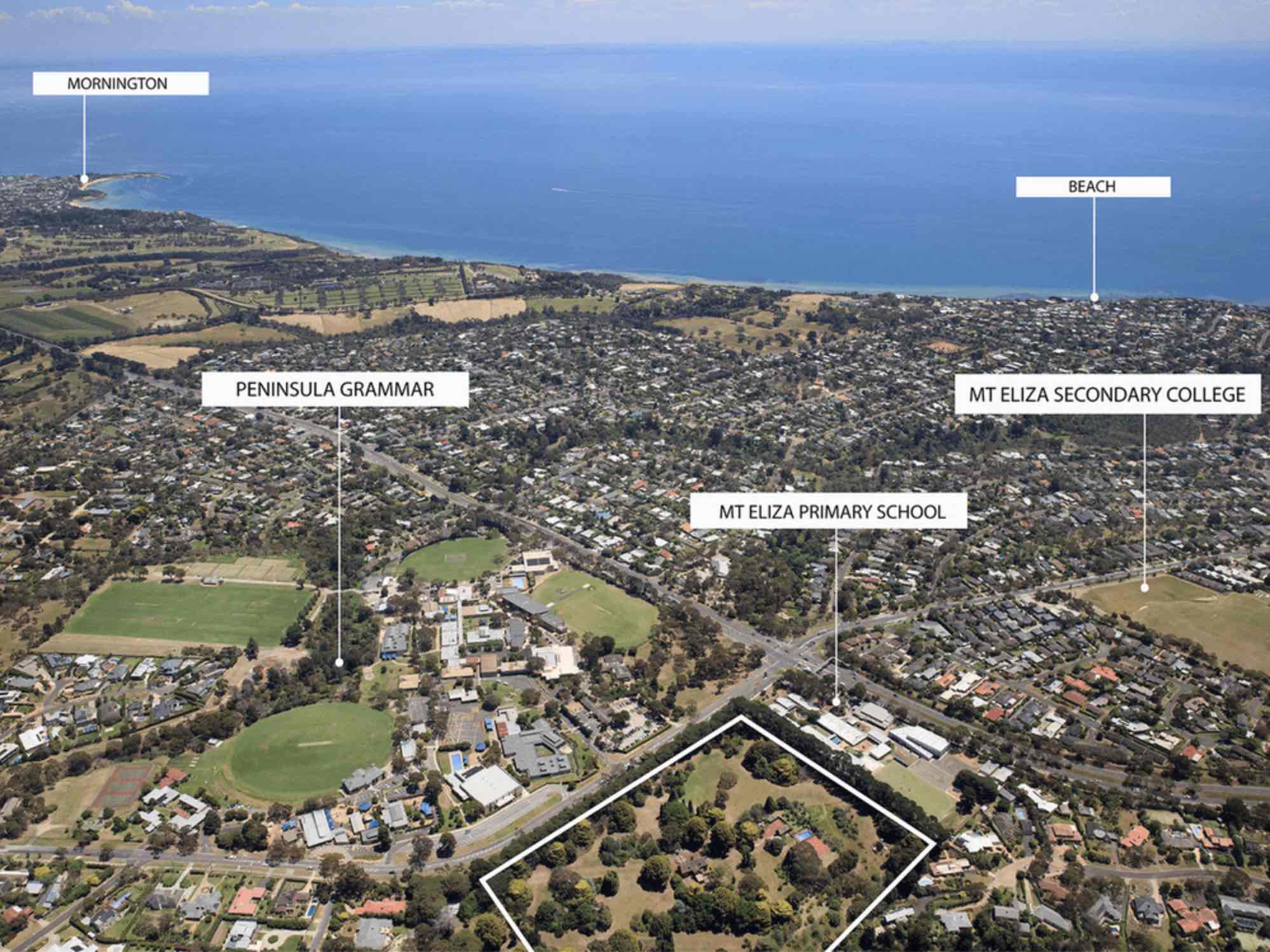 Wooralla Estate - Mount Eliza Aerial