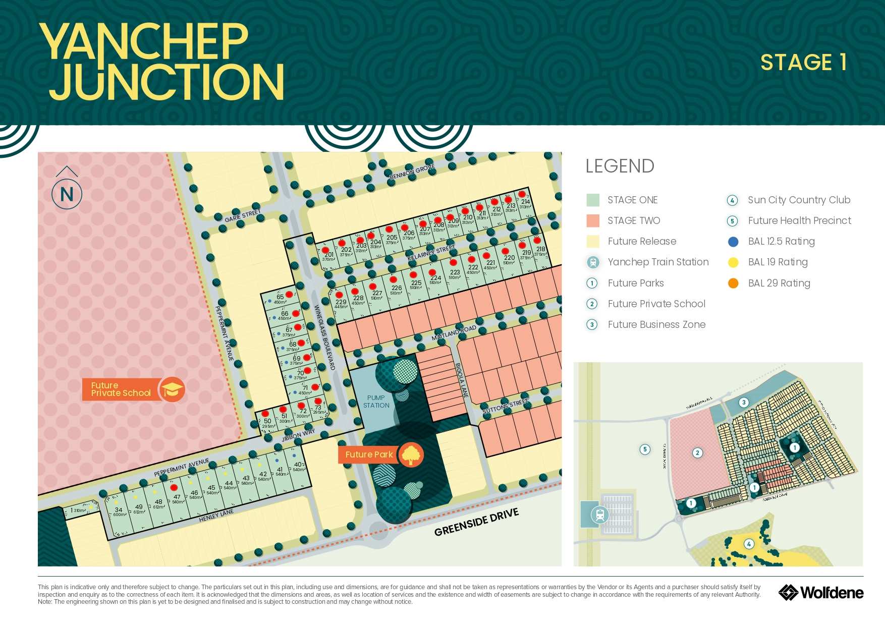 Yanchep Junction Estate - Yanchep Release Map