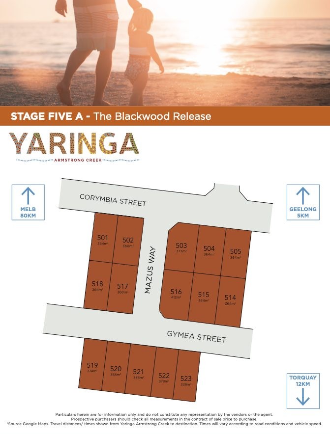 Yaringa Armstrong Creek Estate - Mount Duneed Release Map