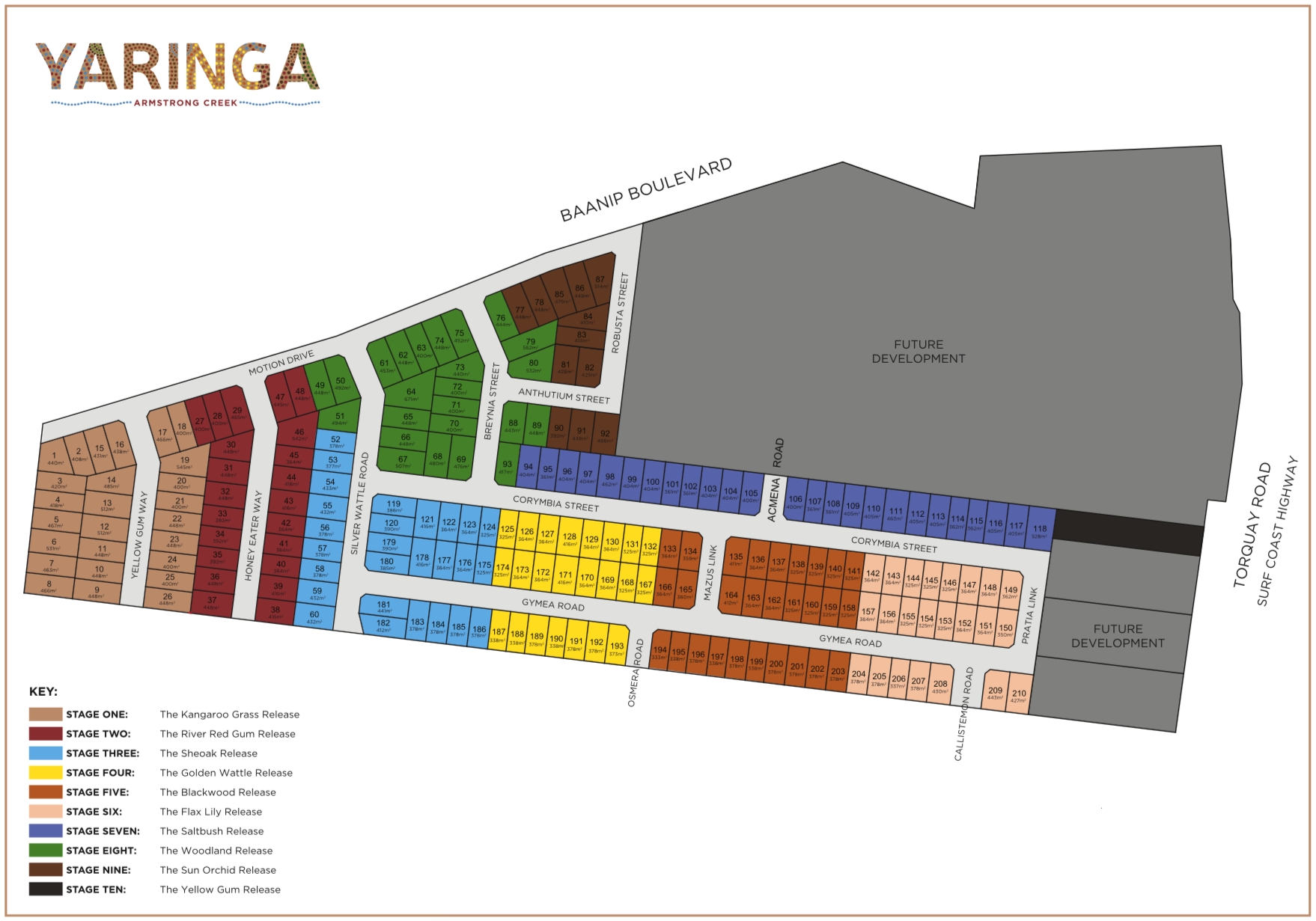 Yaringa Armstrong Creek Estate - Mount Duneed Masterplan