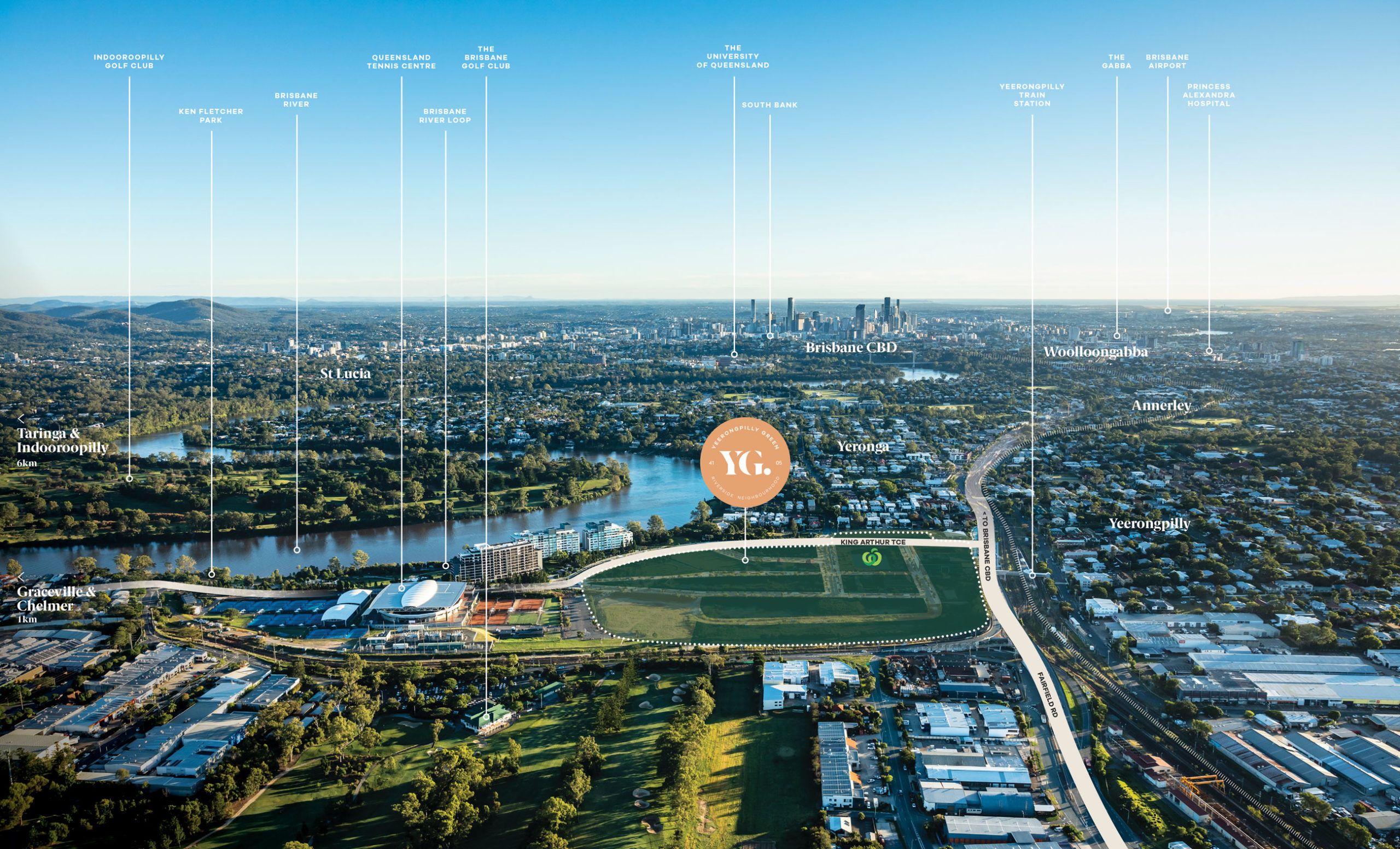 Yeerongpilly Green Riverside Townhomes - Yeerongpilly Aerial