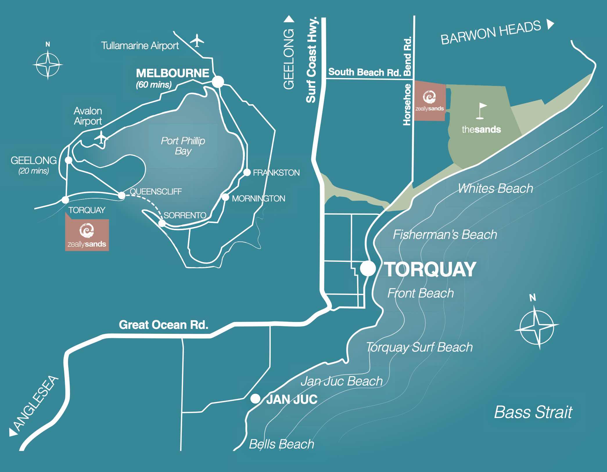 Zeally Sands Estate - Torquay Location map