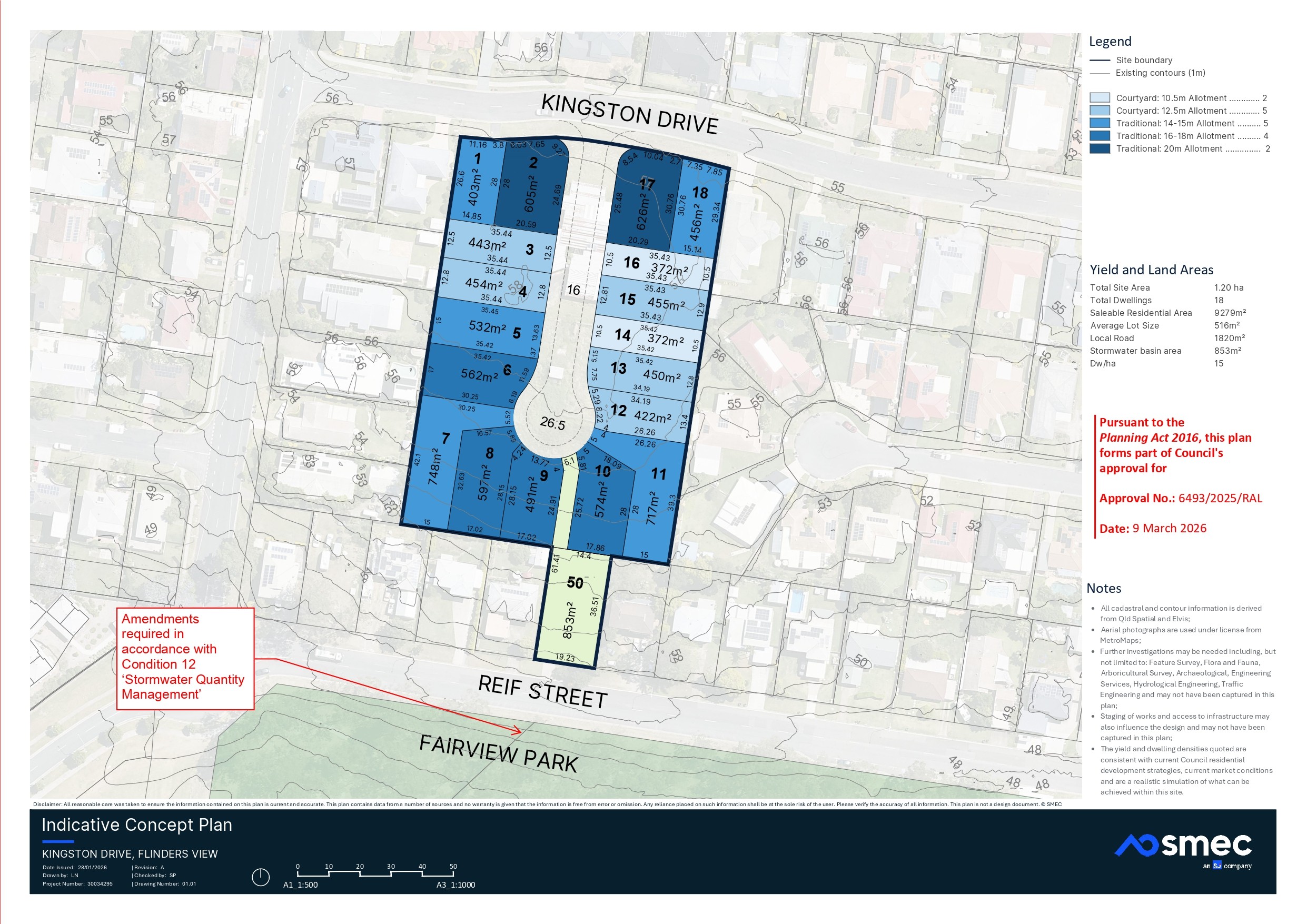 6 Kingston Drive & 12 Reif Street - Flinders View Masterplan