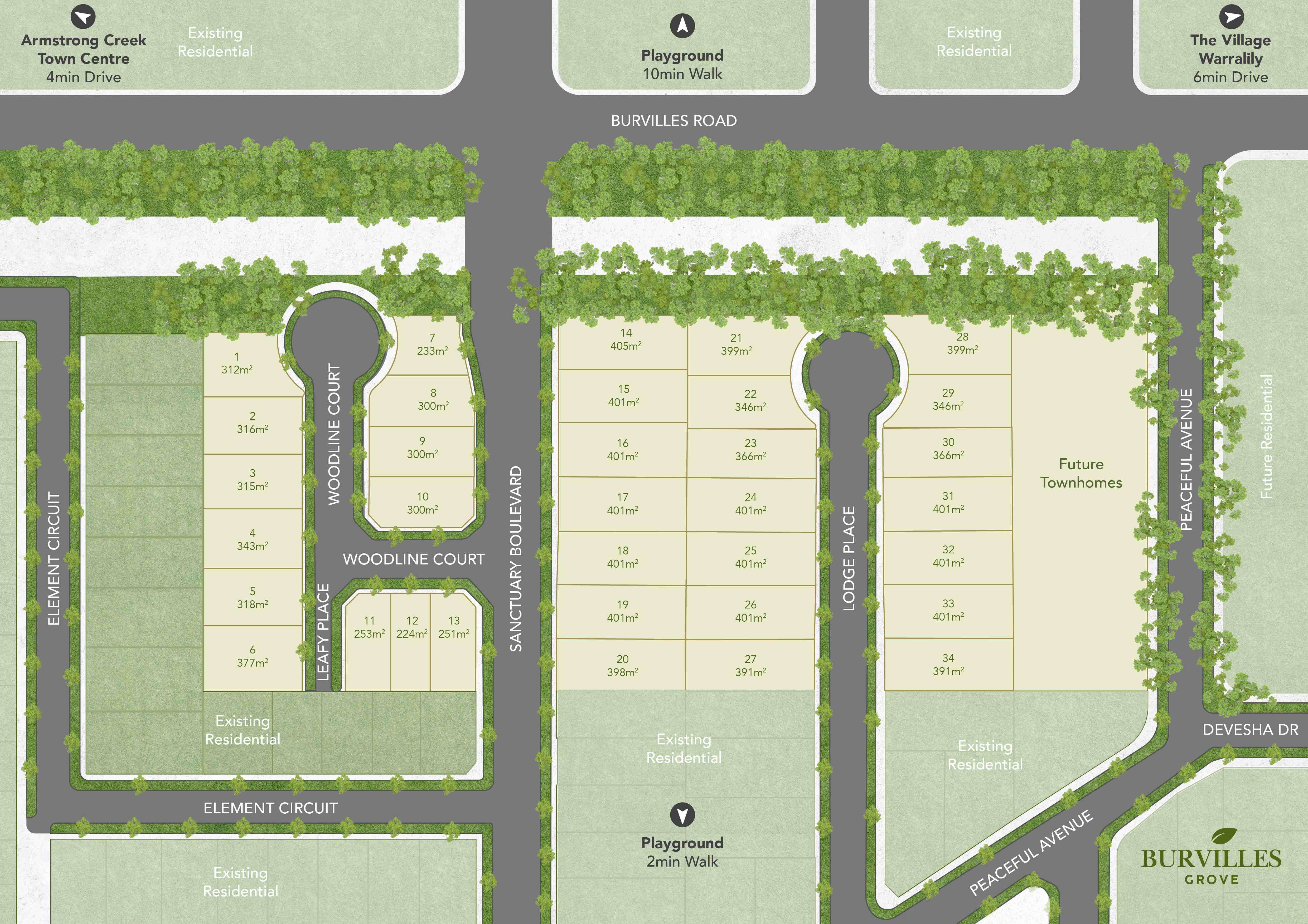 Burvilles Grove Estate - Armstrong Creek Masterplan
