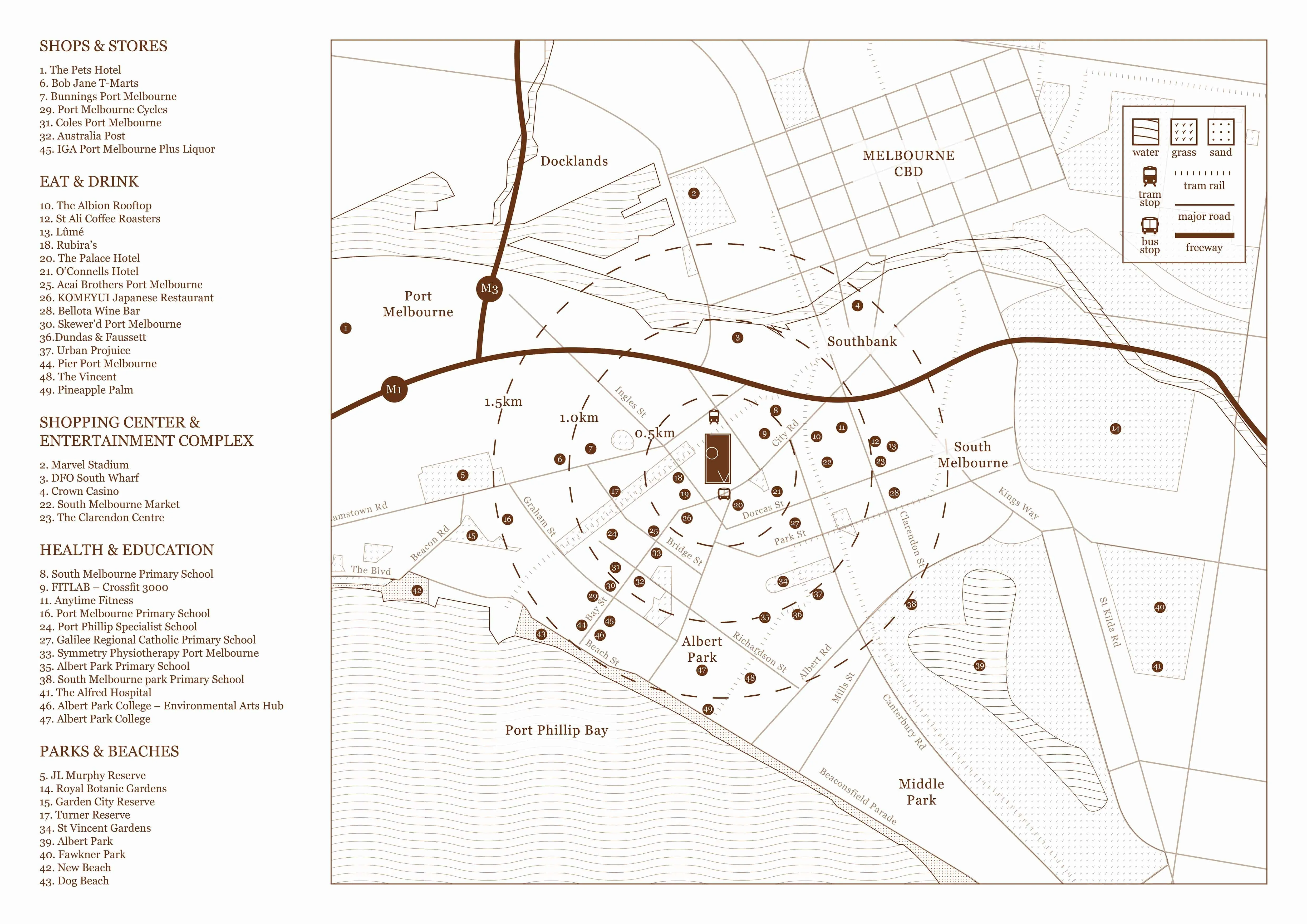 The Bellevue Townhomes - South Melbourne Location Map