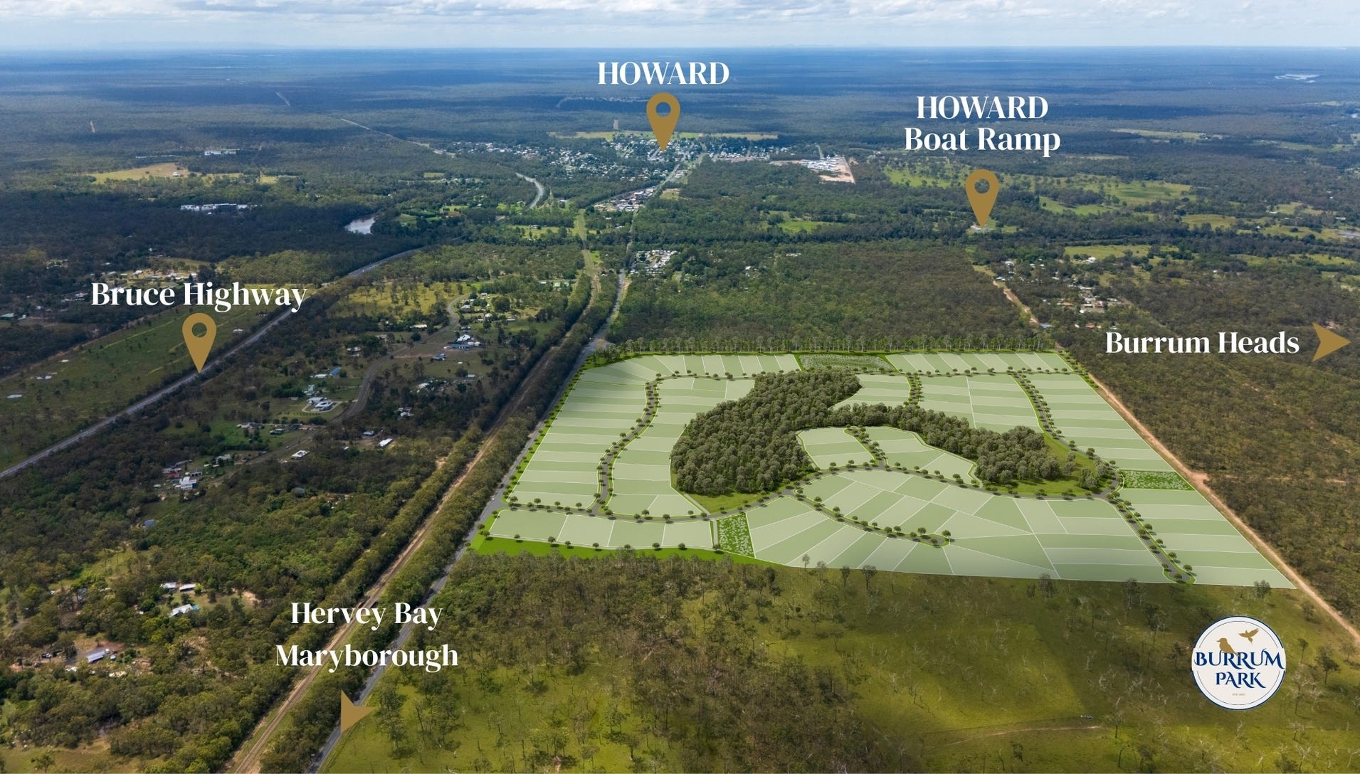 Burrum Park Estate - Burrum Town Aerial