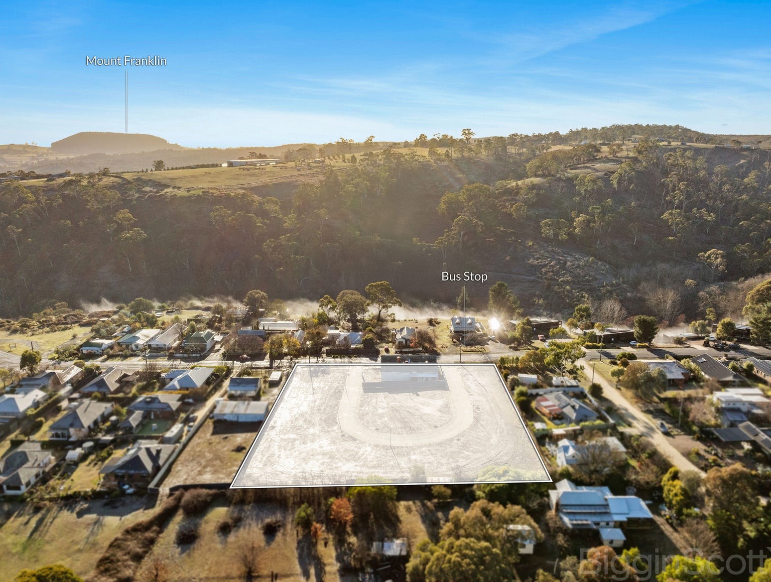 Bing's Crescent Estate - Hepburn Aerial