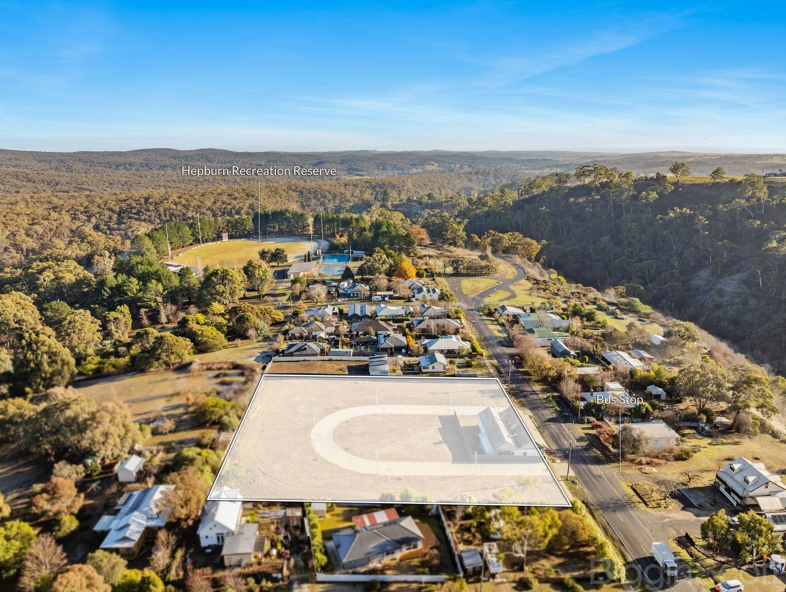 Bing's Crescent Estate - Hepburn Aerial